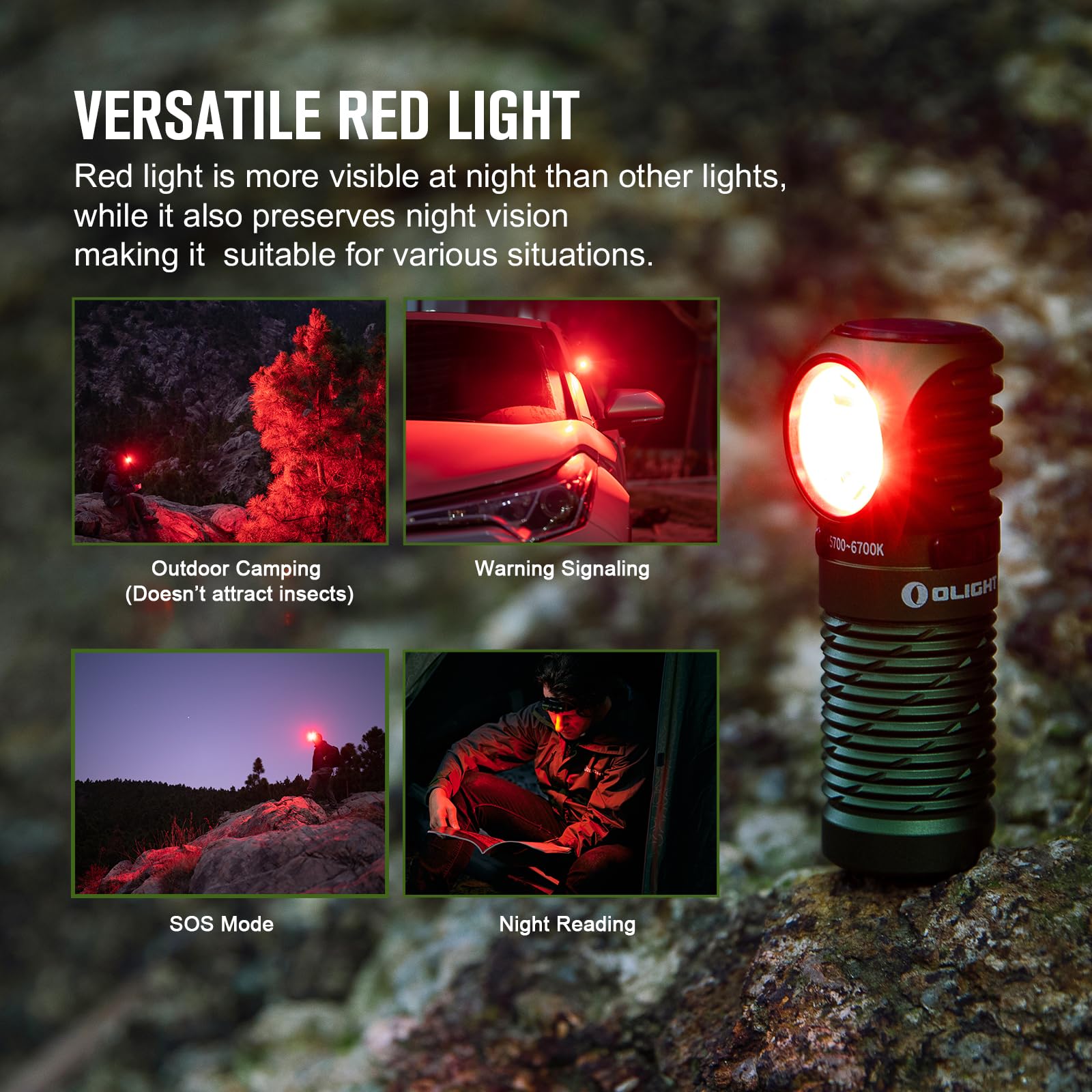 OLIGHT Perun 2 Mini Headlamp 1100 Lumens Rechargeable LED Flashlight, OD Green, Model 300000-PERUN2MINI-ODG-CW