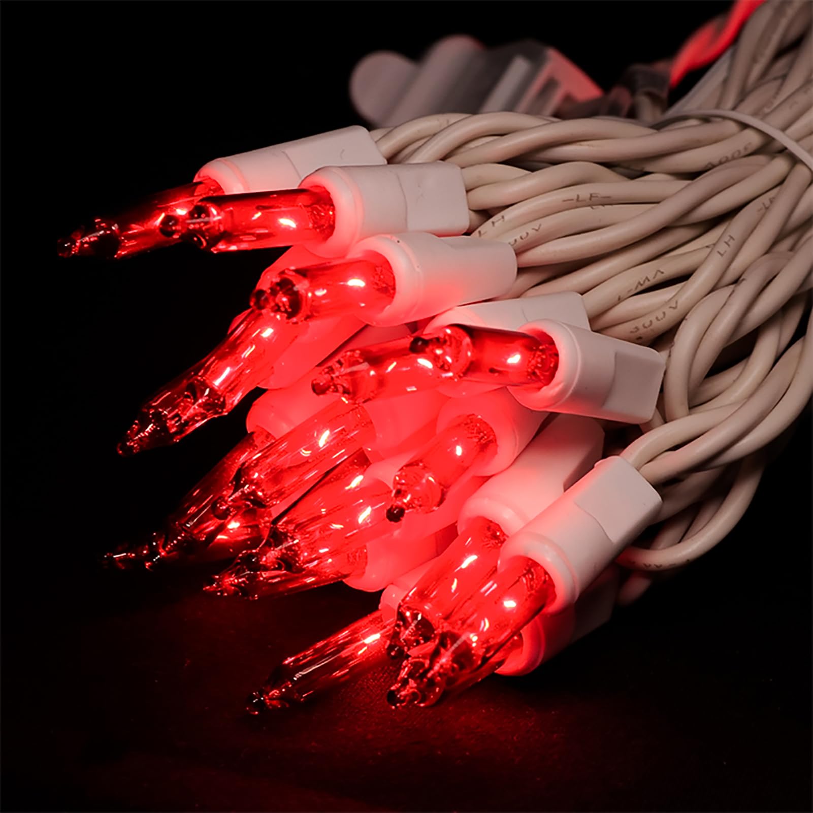 Multi-Sparking Red Christmas Lights 35 Count - Incandescent Red Mini String Lights For Indoor/Outdoor Christmas Valentines Day D
