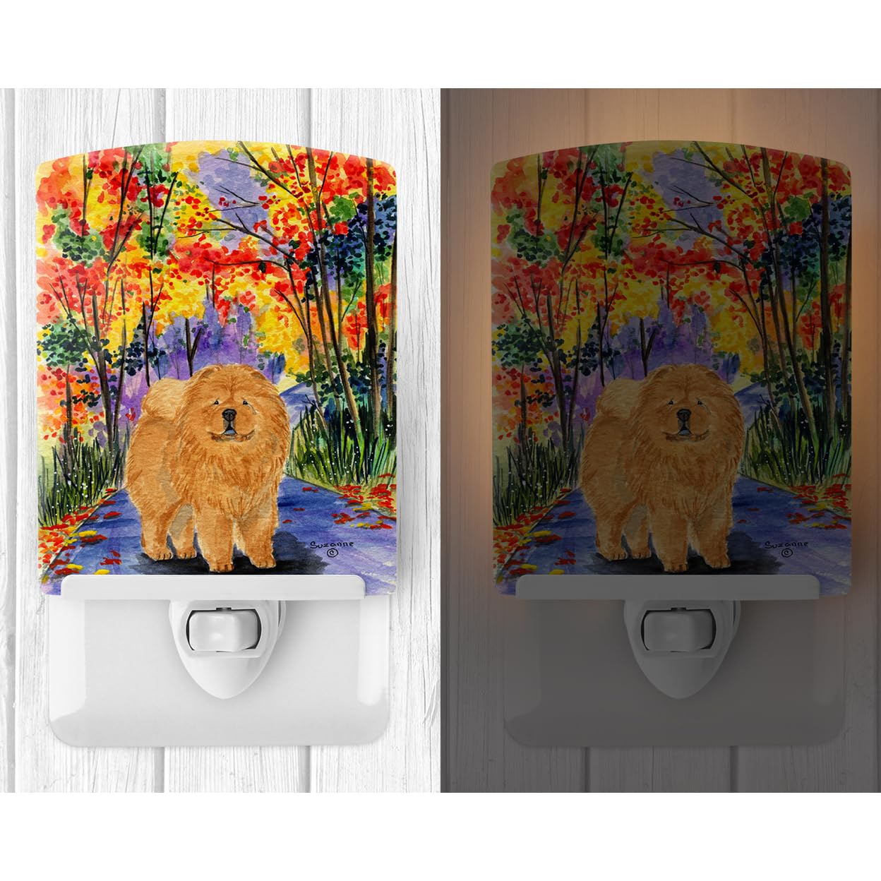 Carolines Treasures Ceramic Night Light Chow Chow, UL-Certified, 6x4x3in, Multicolor, Model SS7001CNL