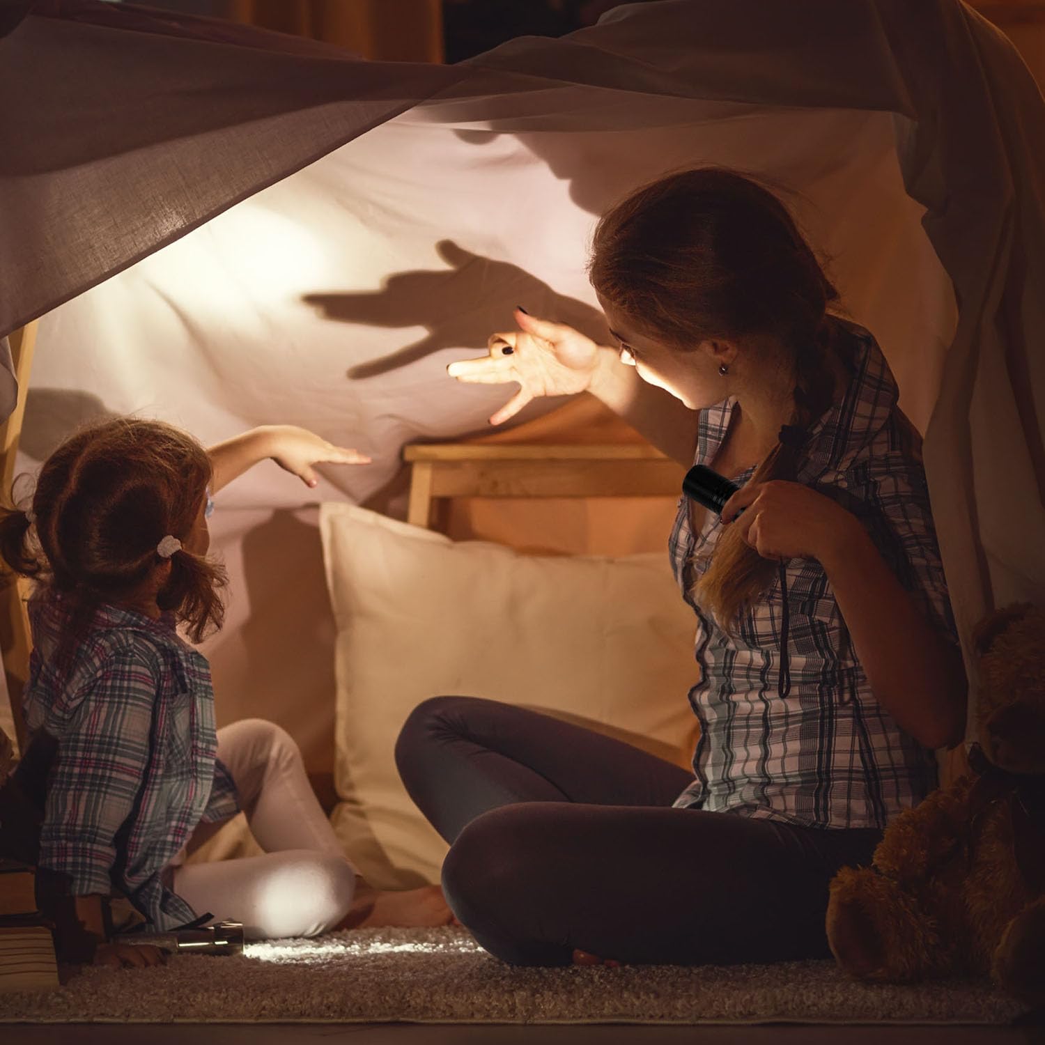 FASTPRO 4-Pack 9-LED Mini Flashlight Set, AAA Batteries are Included and Pre-Installed, Perfect for Class Teaching, Camping, Wed