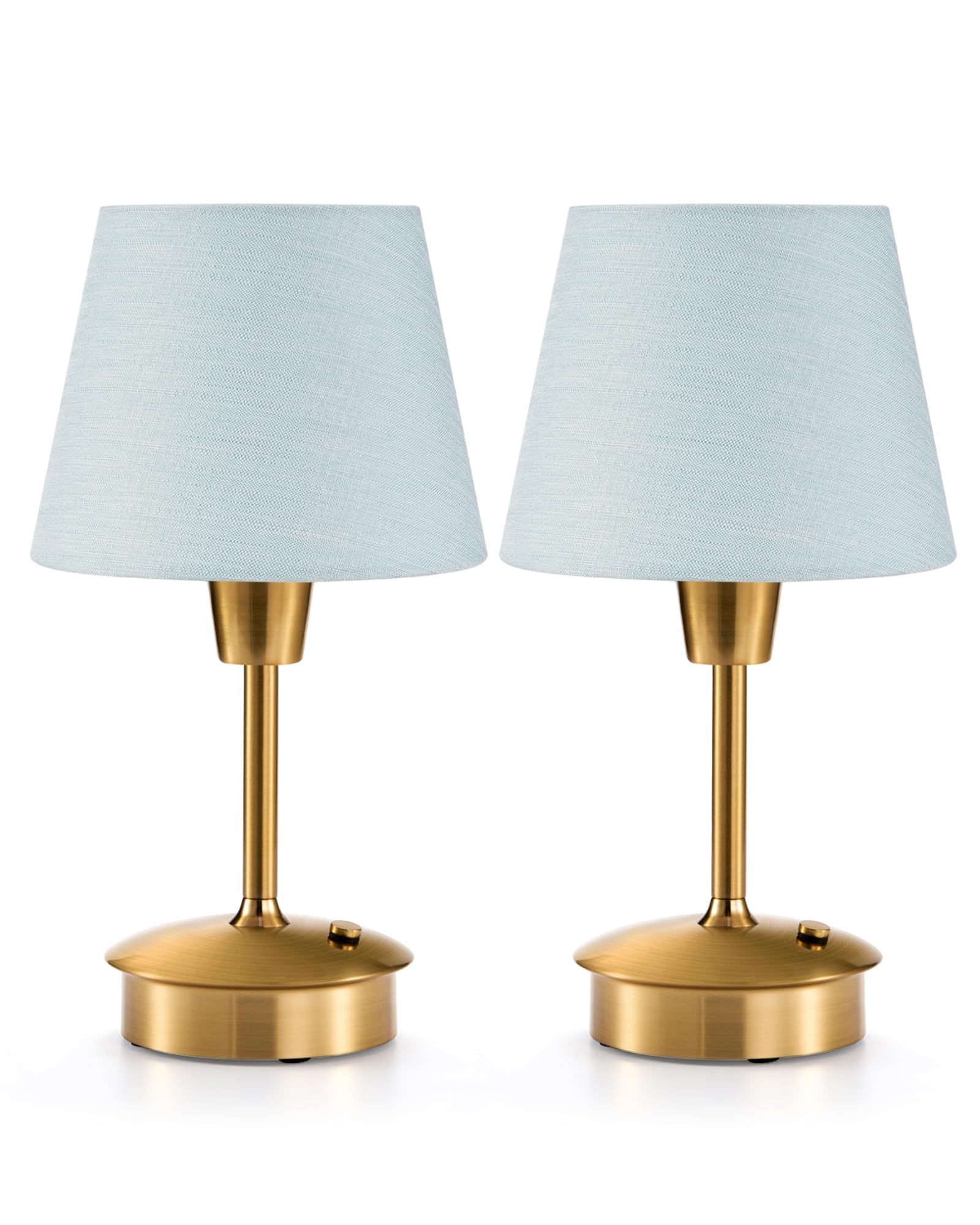 UMEXUS 2 Pack 9.8 Small Cordless Table Lamp, 5200mAh Battery Operated Touch Lamps for Restaurant, Rechargeable Dimmable Portab