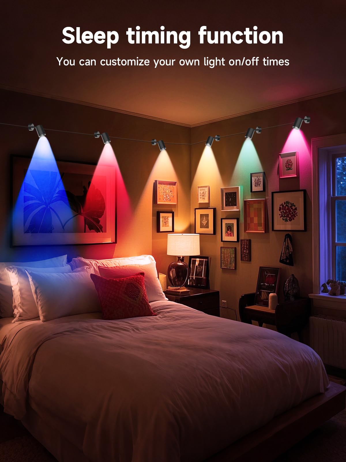 Tyute RGB Color Changing Spotlights - Dimmable LED Downlights, App & Remote Control, Model SSG-402, 16 Million Colors