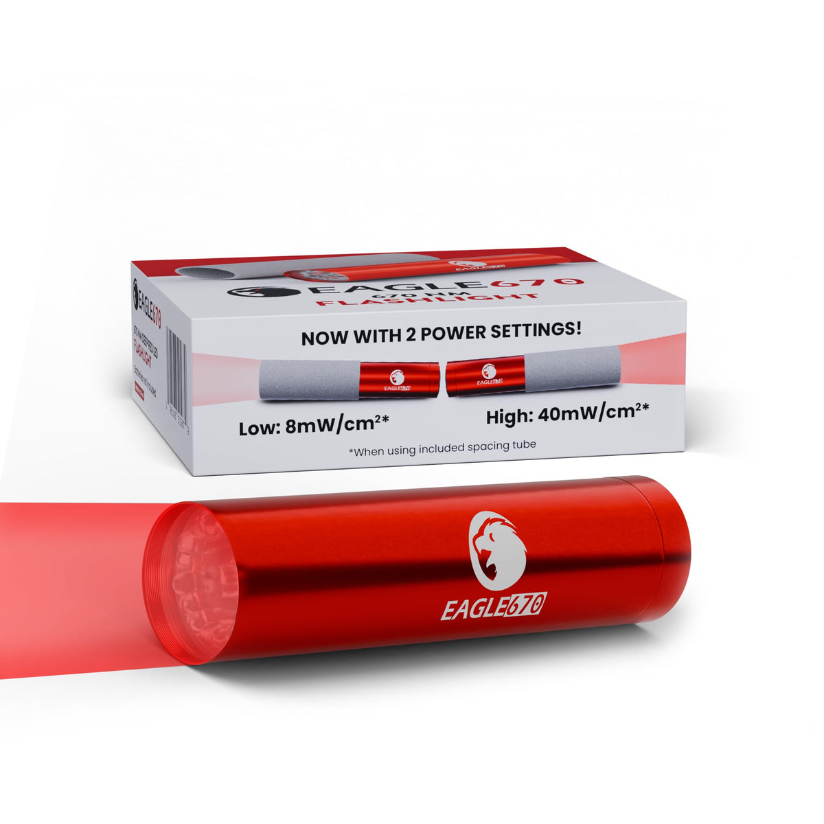 New Version! 670 Nm Deep Red Led Light 8Mw/Cm2 | Usa Lab Verified 670Nm Flashlight (670 Nm Led) W/Spacing Tube | Red Light Thera