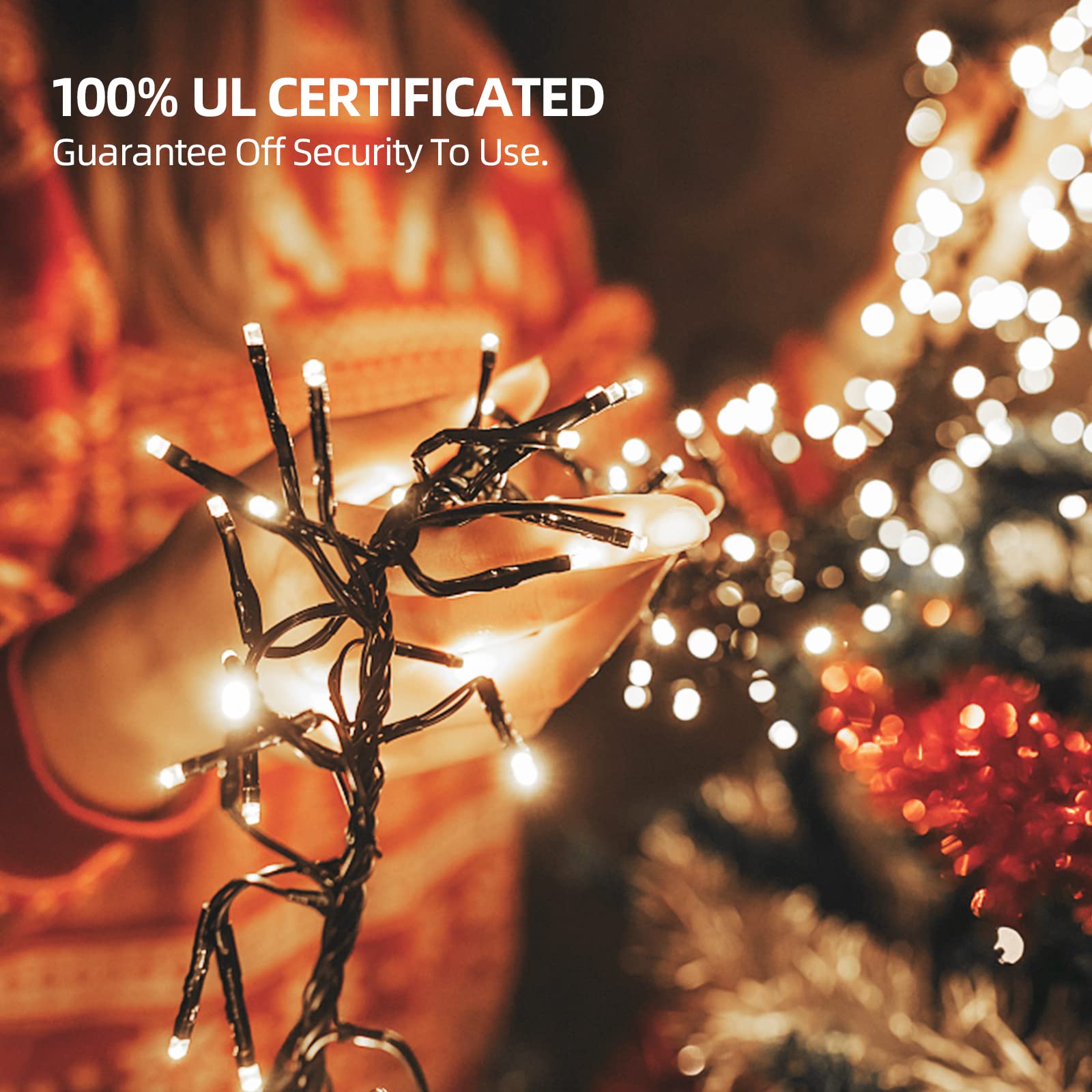Outylts 1000 Led 328Ft 8 Modes With Timer Christmas String Lights Ip55 Outdoor Waterproof Ul Certificated Indoor Fairy Lights Garden Patio Wedding Christma Trees Parties Decoration White Light