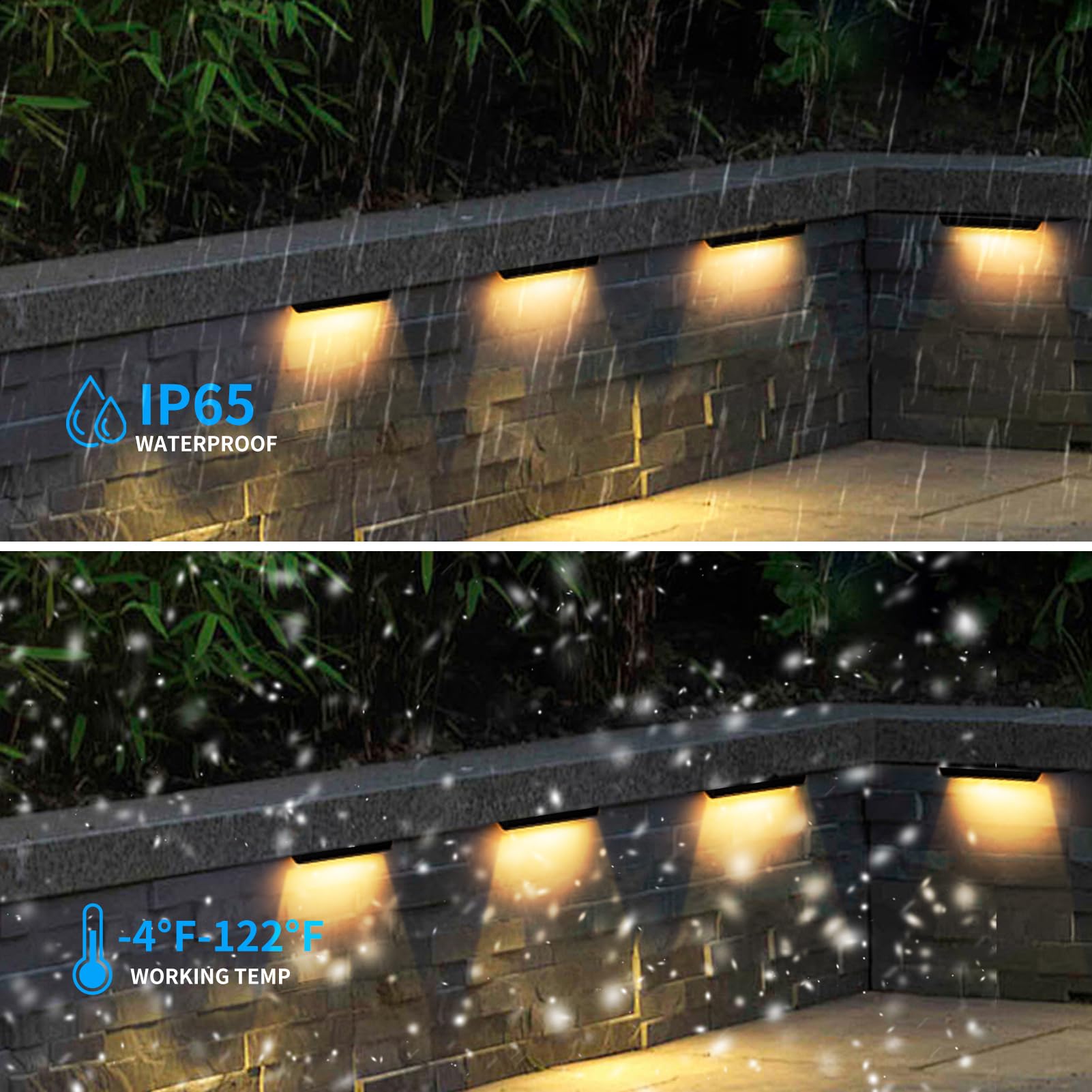 Kwinmyso 8 Packs LED Hardscape Lighting, 4inch 1.8W, 2700K Warm White, Aluminum, Model KW-4-8-2700K