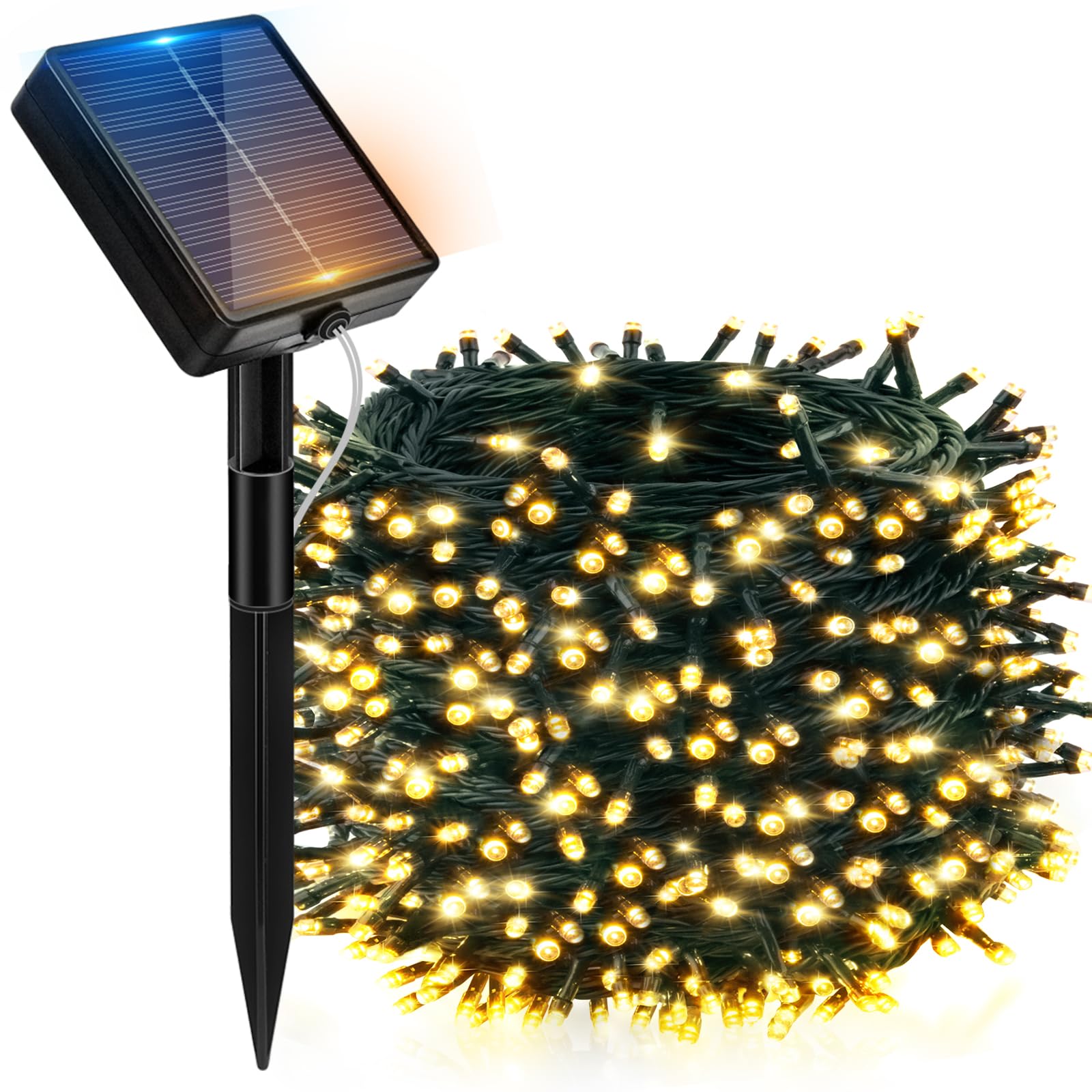 Btfarm 4 Pack Solar Christmas Lights Outdoor  183Ft 480Led Solar String Lights Outside Waterproof  8 Modes Twinkle Tree Light Solar Powered For Xmas Garden Patio Yard Party Wedding Decor  Warm White