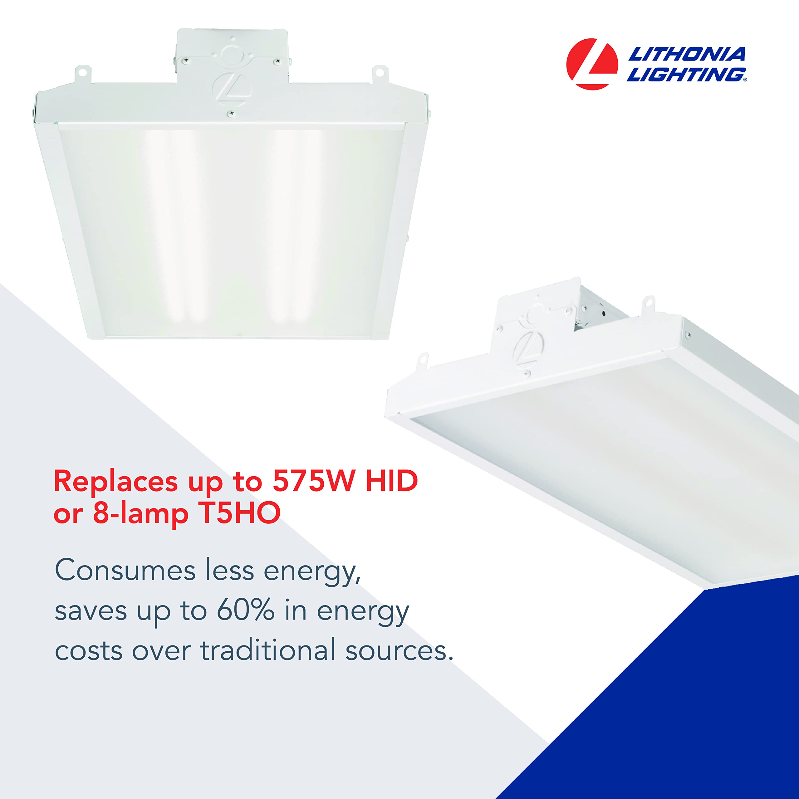 Lithonia Lighting Ibe 18Lm Mvolt 40K I-Beam Ibe 18,000 Lumen 4000K Cool White Led High Bay Light, White