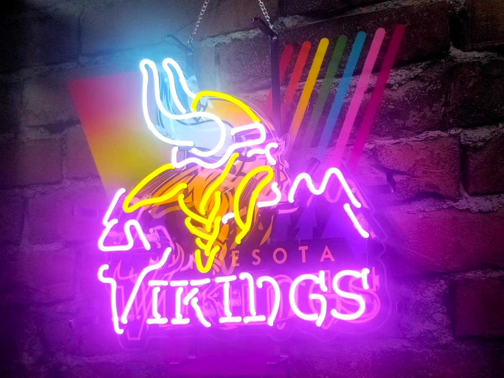 Queen Sense 17x17 Viking Neon Sign Light Lamp with HD Vivid Printing Tech Artwork A120MVLV2VVD
