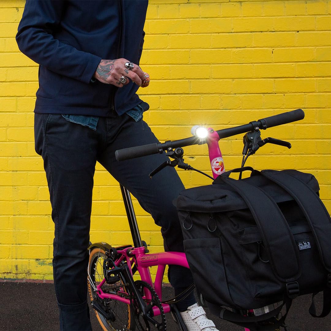 Knog Plug USB Rechargeable Bike Light - 250 Lumen Bike Headlight with Low Battery Indicator, Side Visibility, IP67 Waterproof, 5