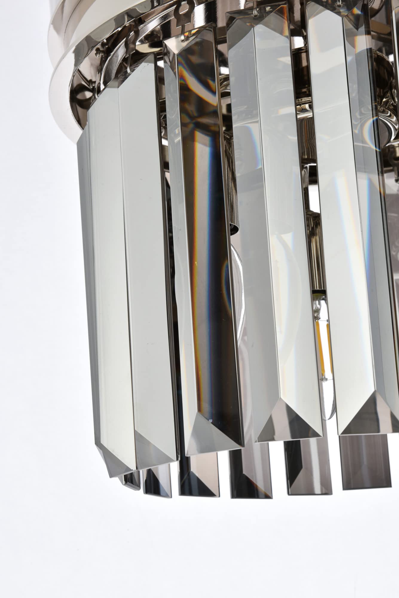 Urban Classics Sydney 3-Light Flush Mount Light Fixture, Matte Black & Silver, Metal