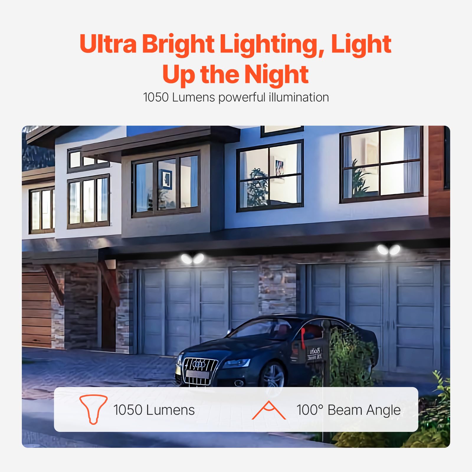 Vevor Par38 Flood Light Bulb, 6 Pack Led Outdoor Flood Lights, 1050 Lumens Led Flood Light Bulbs, 5000K Cool White Light, 15,000