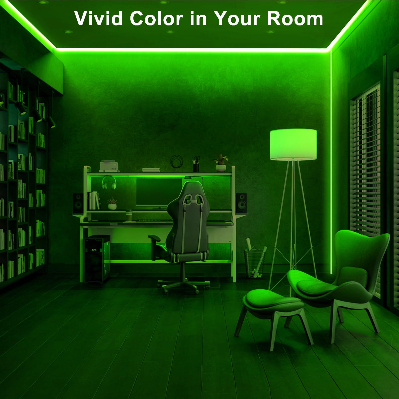 Tatazone 32.8Ft Green Cob Led Strip Lights With Rf Remote, Dotless, Indoor, Dimmable, Adhesive Led Cob Light Strip For Cabinet,