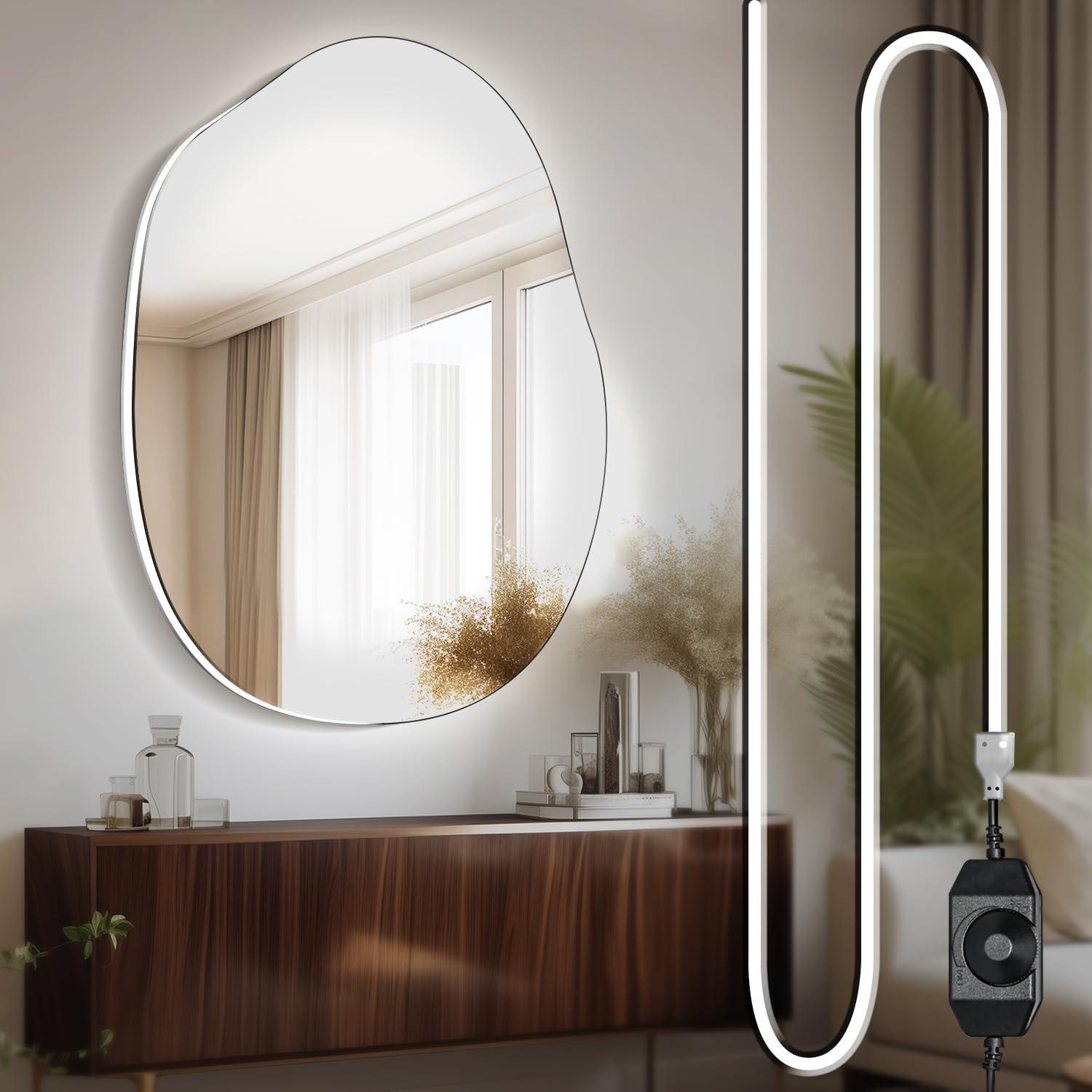 ollrieu Hollywood Style Vanity Mirror Lights, 10ft Dimmable LED Strip for Makeup Vanity & Bathroom, Ultra Bright White