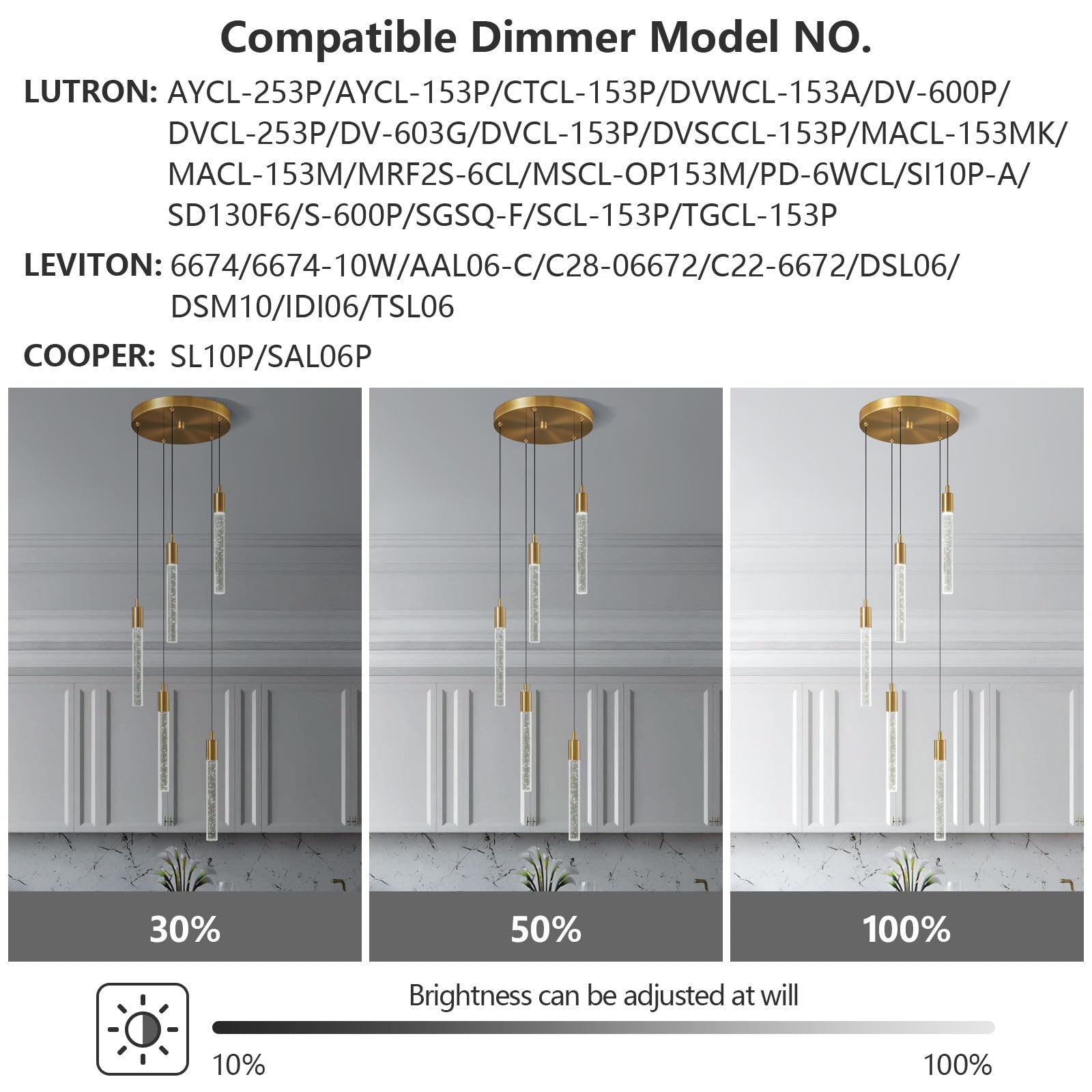 Zhllmq Modern Light Fixture Kitchen Island Pendant Light Dimmable Led Gold Pendant Lights Mini Crystal Pendant Lighting For Bedroom Dining Room Living Room(5-Light )