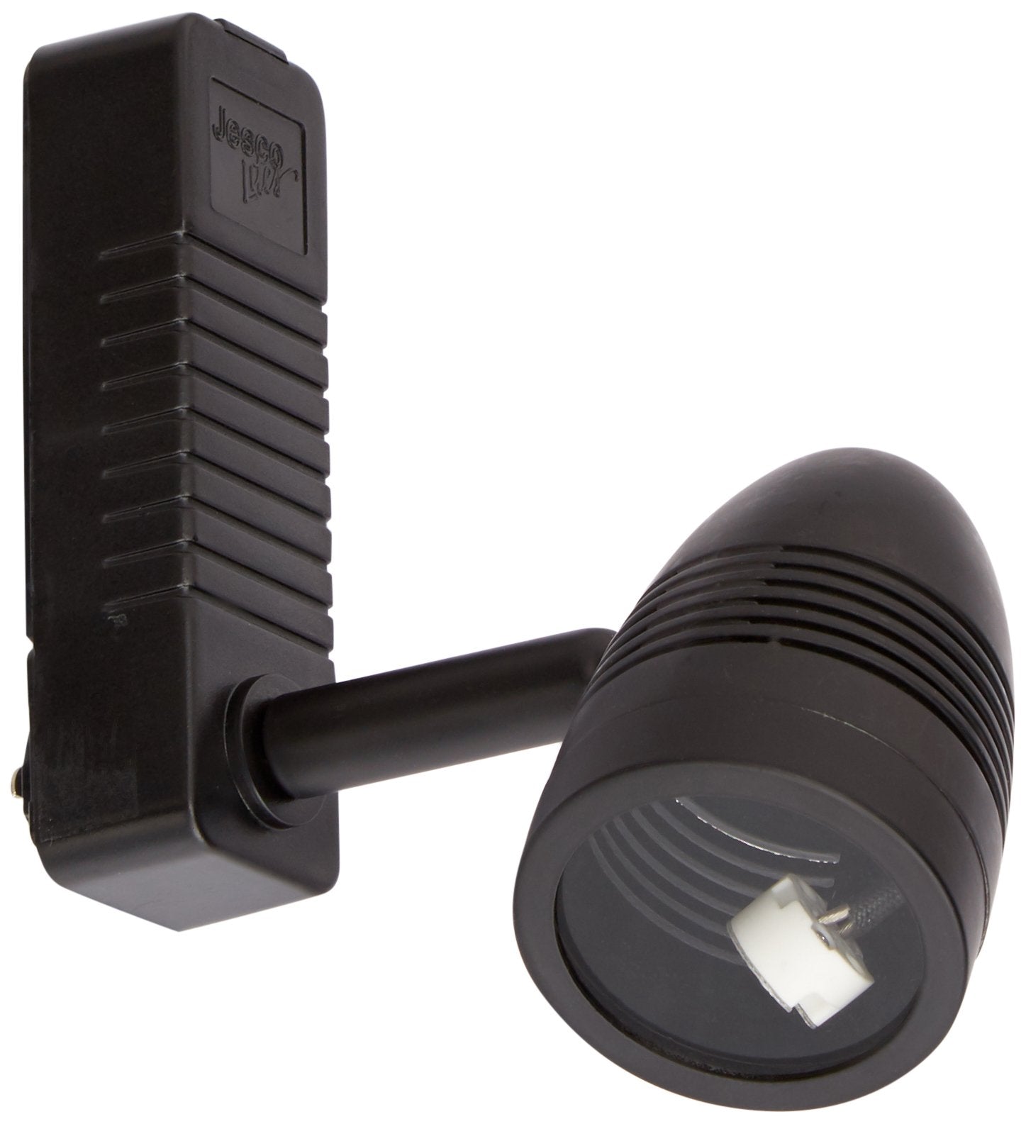 Jesco Lighting LLV14050BK Mini Deco Series Low Voltage Track Head for L 2-Wire Single Circuit Track System, Black