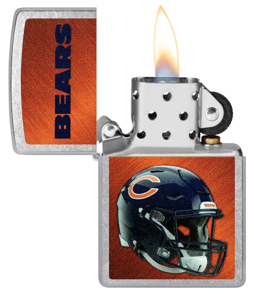 Zippo Nfl Chicago Bears Helmet Street Chrome Pocket Lighter