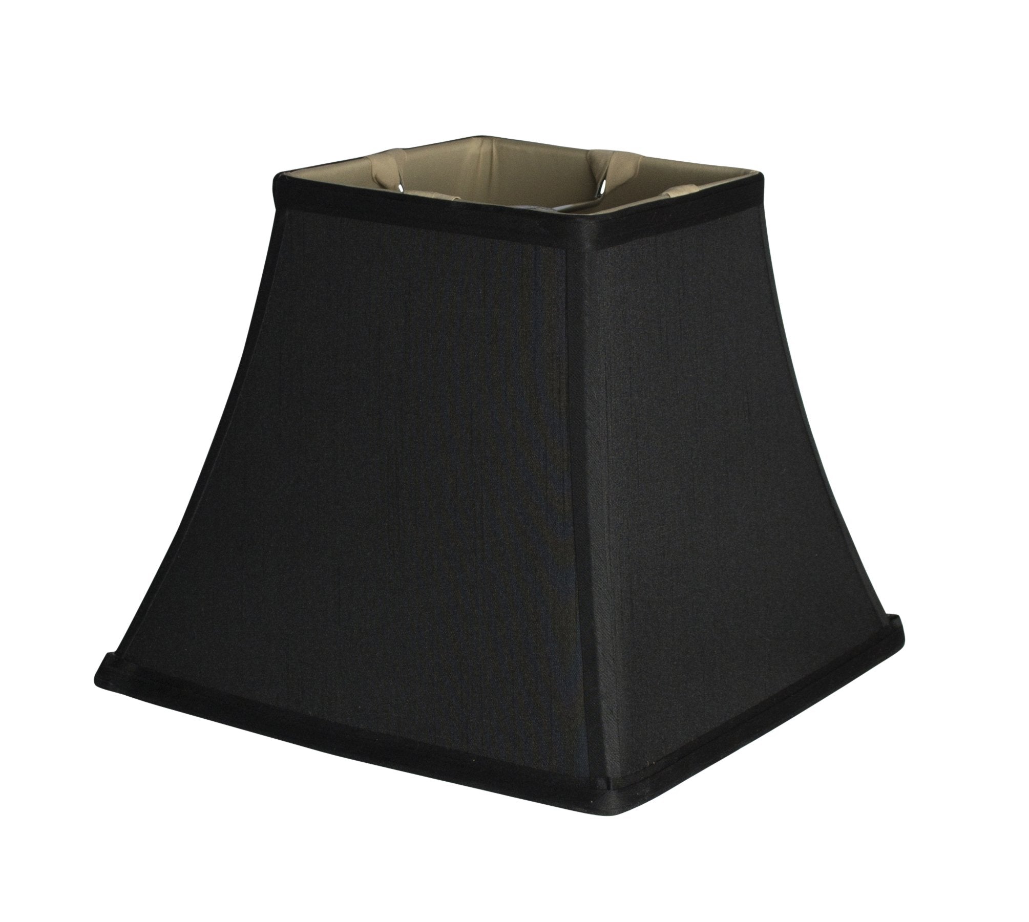 Urbanest Softback Bell Lampshade, Faux Silk, Black, 5.25x9x8in