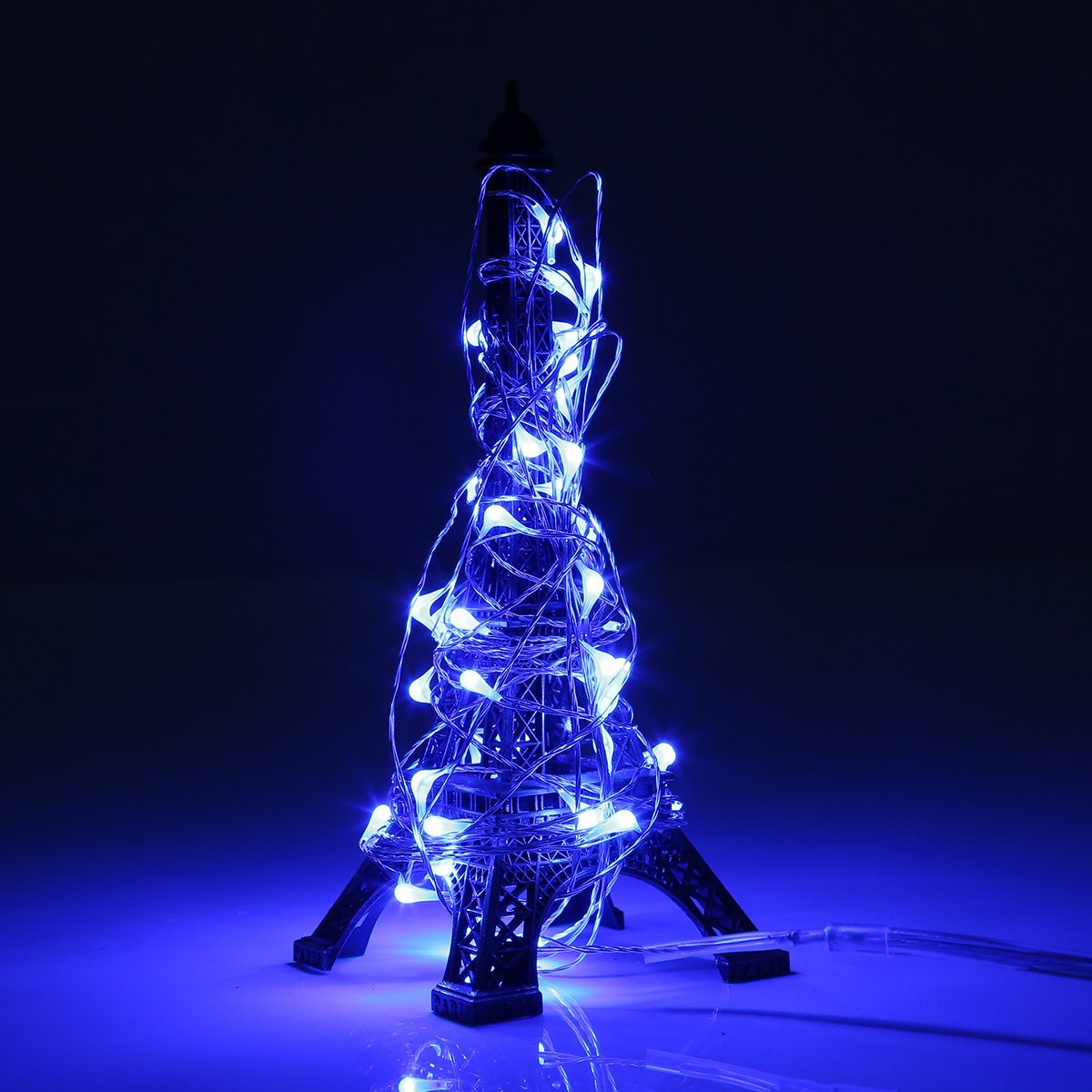 Ehome Fairy Lights, Usb Operated Fairy Light Plug In 33Ft 100 Led Waterproof String Lights Copper Wire Decorative String Light For Bedroom Indoor Christmas Wedding Party Patio Window (Blue)