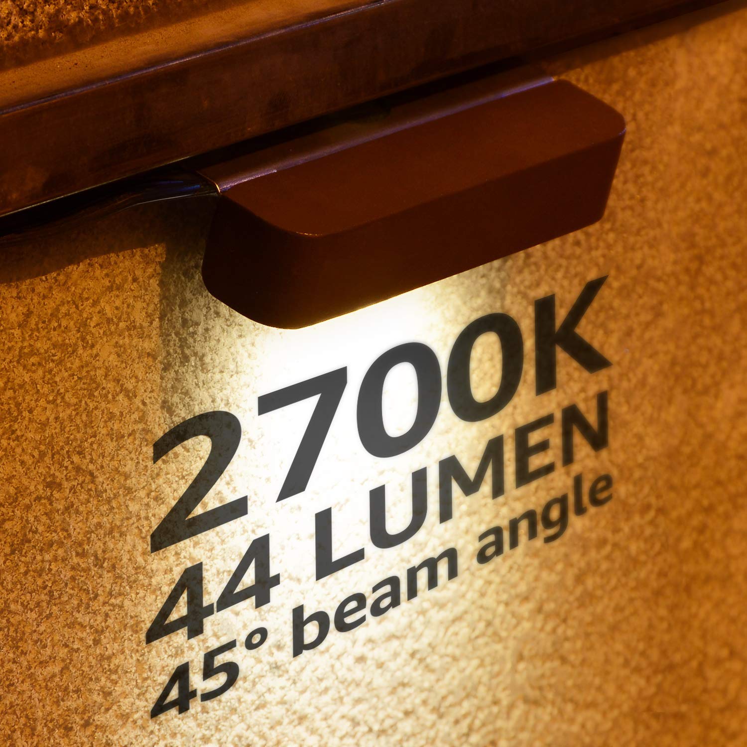 LEONLITE 4 Inch Low Voltage LED Hardscape Lighting - 8-Pack, Soft White (2700K), Aluminum, Model SJ1HSL-1W4IN27-8P