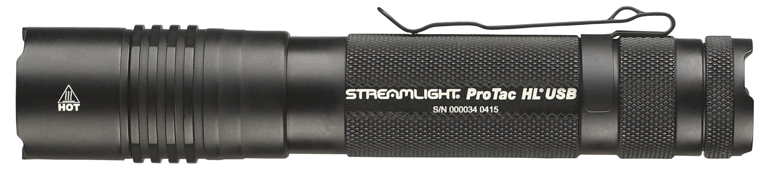 Streamlight ProTac HL USB 1000-Lumen Tactical Flashlight, Black, Aluminum, Model 88054, Rechargeable with Charger & Holster, Clear Retail Packaging