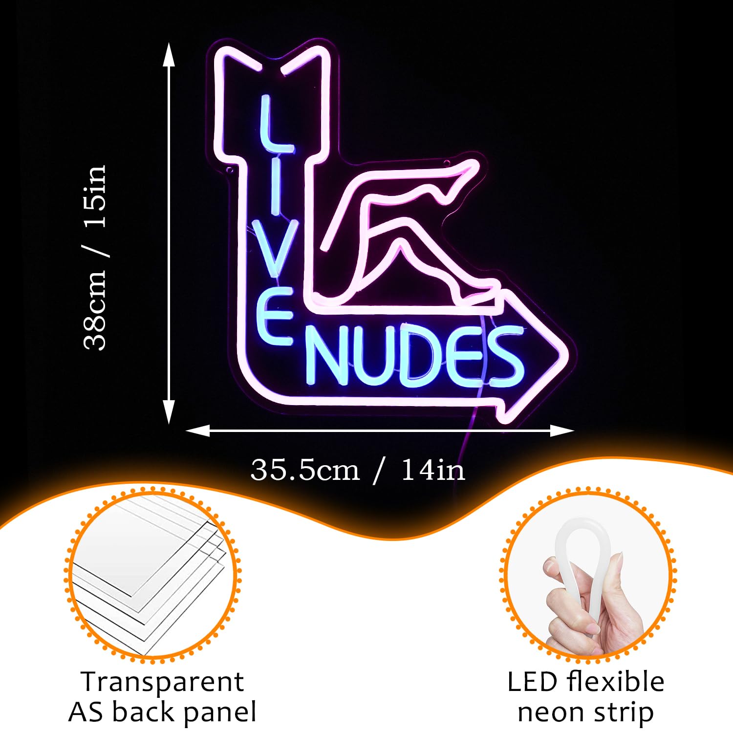 LISIGNVE LED Neon Sign - Live  s Wall Decor, Dimmable, USB Powered, Acrylic, Pink & Blue