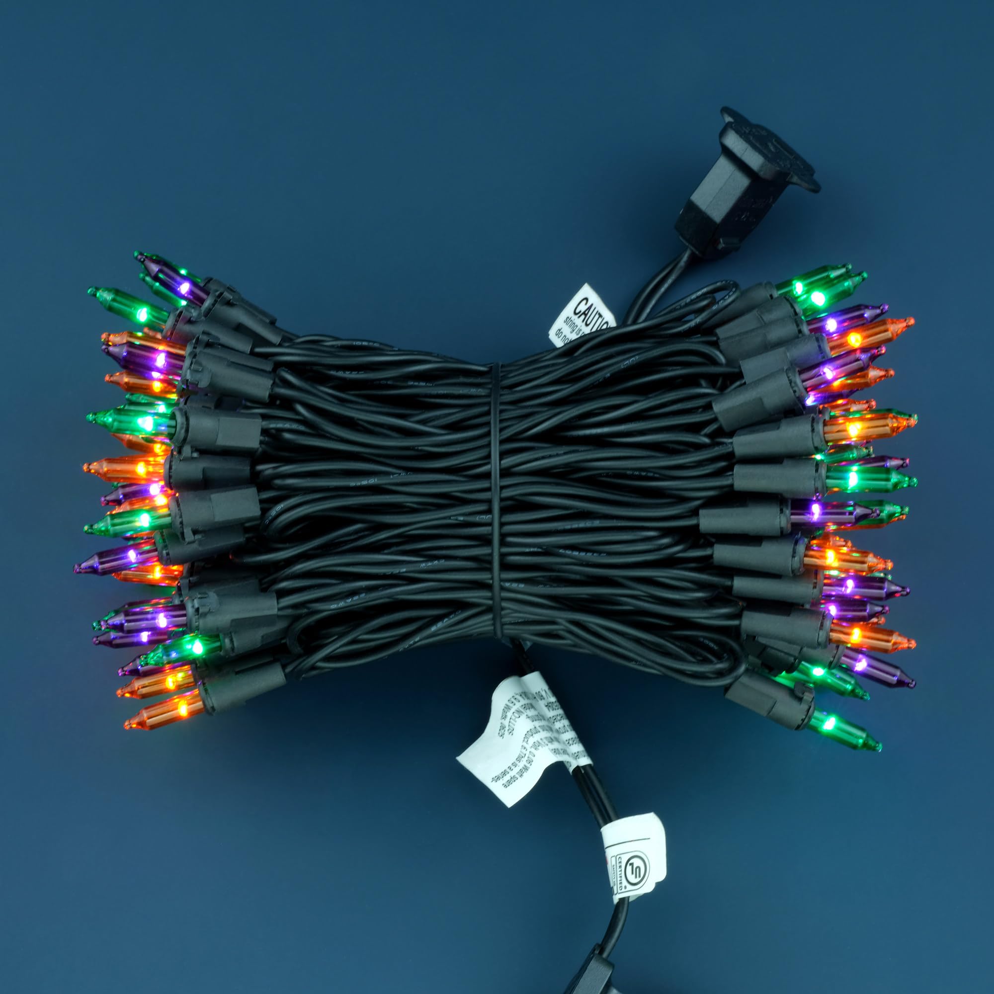 YULETIME Green String Lights, 66ft 200 Count, UL Certified, Brown Wire, Opaque Green, Model DDS-L-100E/2F(0.34), Pack of
