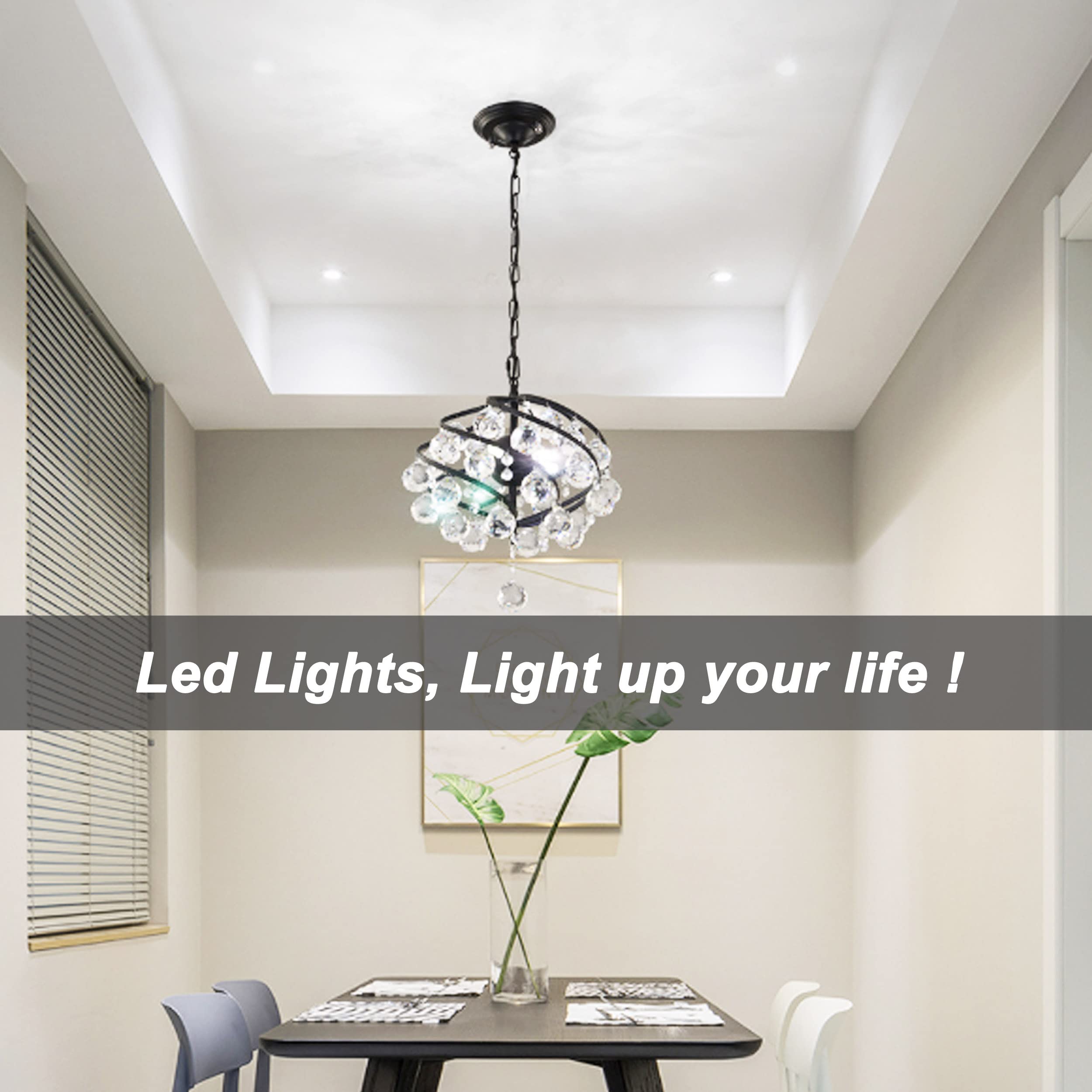 ALIDE E12 LED Bulbs 60W Equivalent, Daylight White 5000K, 6W, 550 Lumen, Non-dimmable, 10 Pack, Candelabra