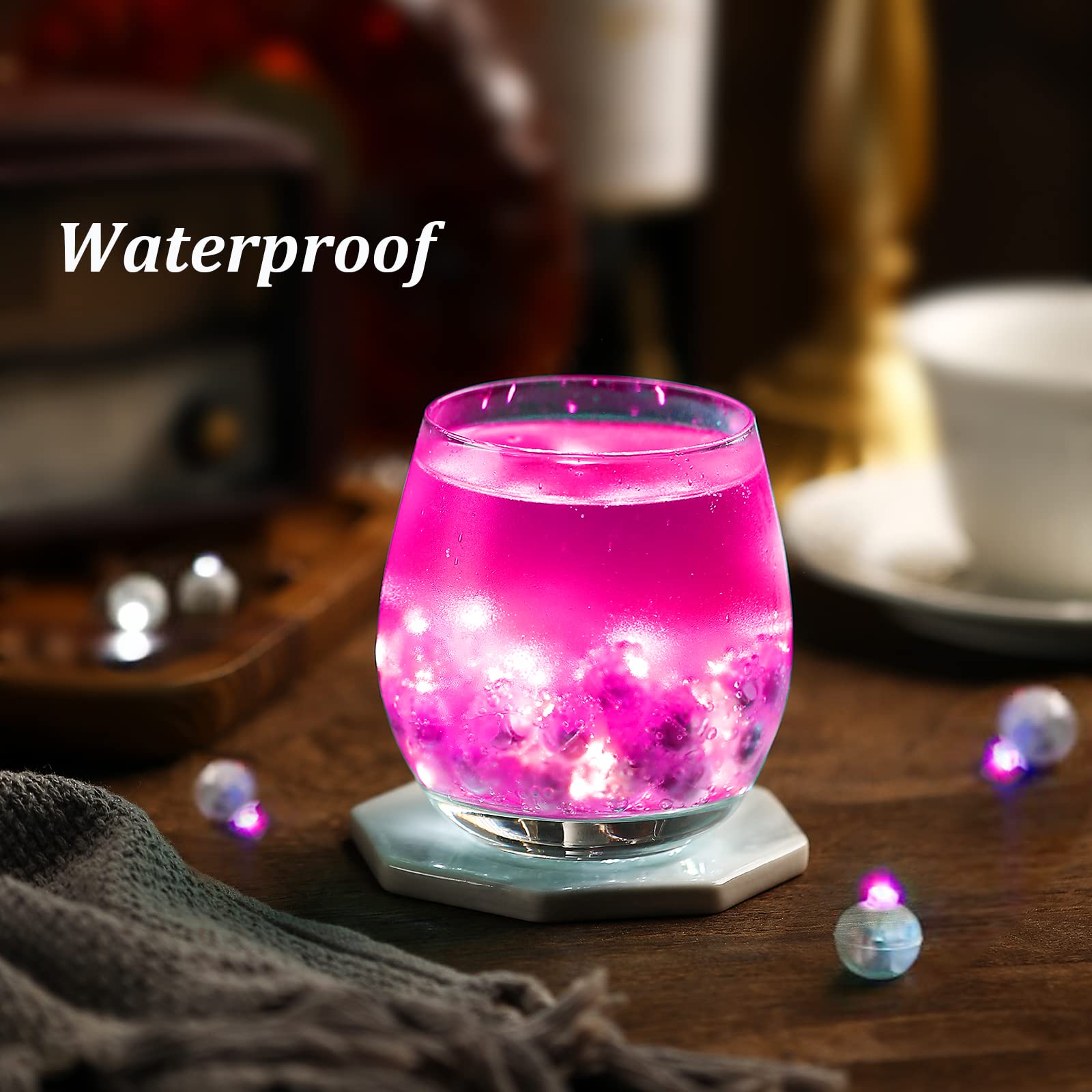 ZGWJ Mini LED Lights for Balloons, 100 Pcs, Pink, A01-Mini, Plastic - Perfect for Party Decorations