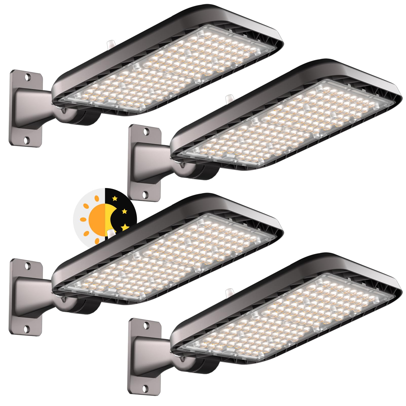 240W(240x1W LED) Parking Lot LED Lights 36000Lm(150lm/W) LED Pole Lights Outdoor 5000K Dusk to Dawn Outdoor Parking Lot Litghts Commercial for Parking Lot Yard Driveway Stadium-4Pack