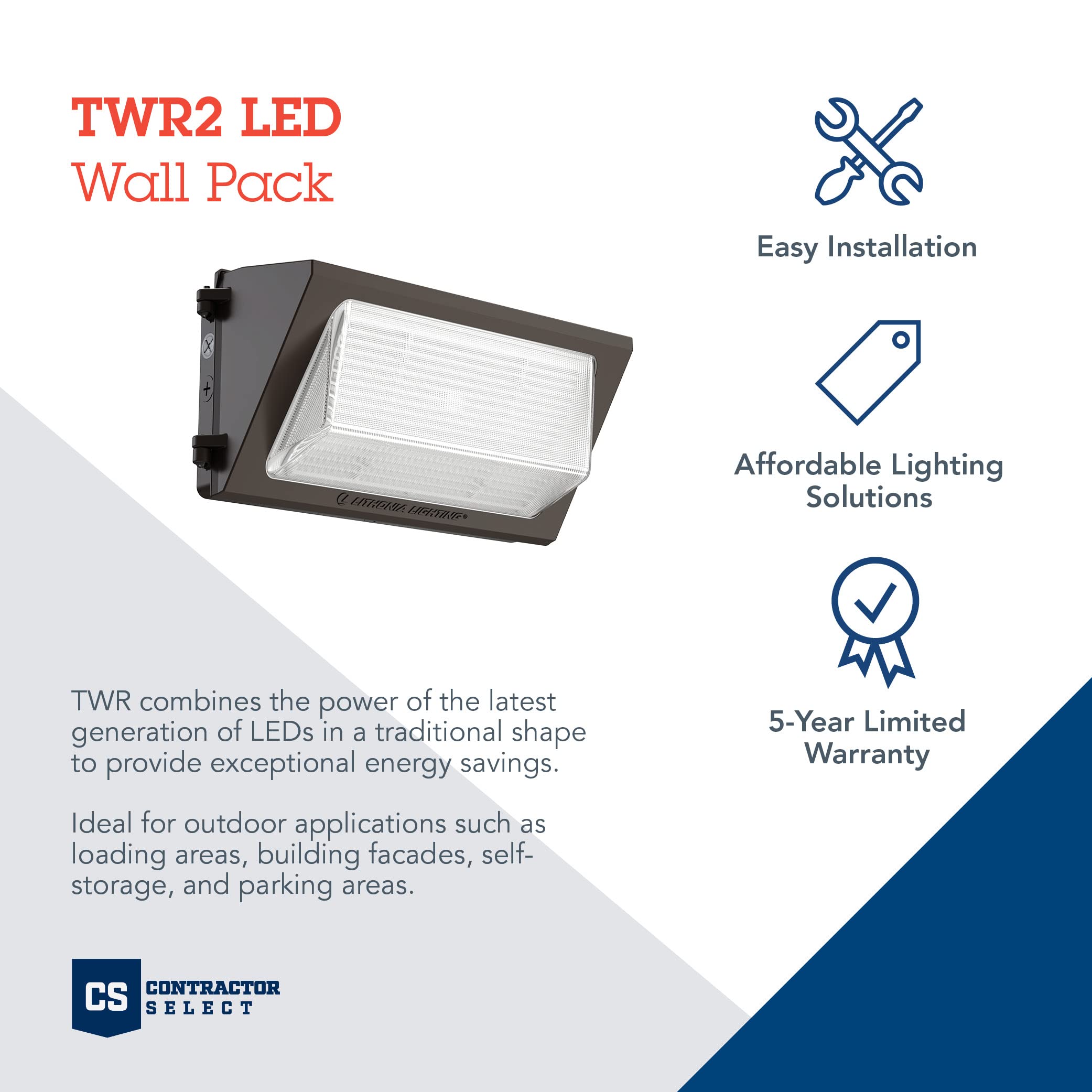 Lithonia Lighting 17'' Led Wall Pack Light, Outdoor Led Wall Light, Adjustable Lumens, Switchable Color Temperature, Switchable