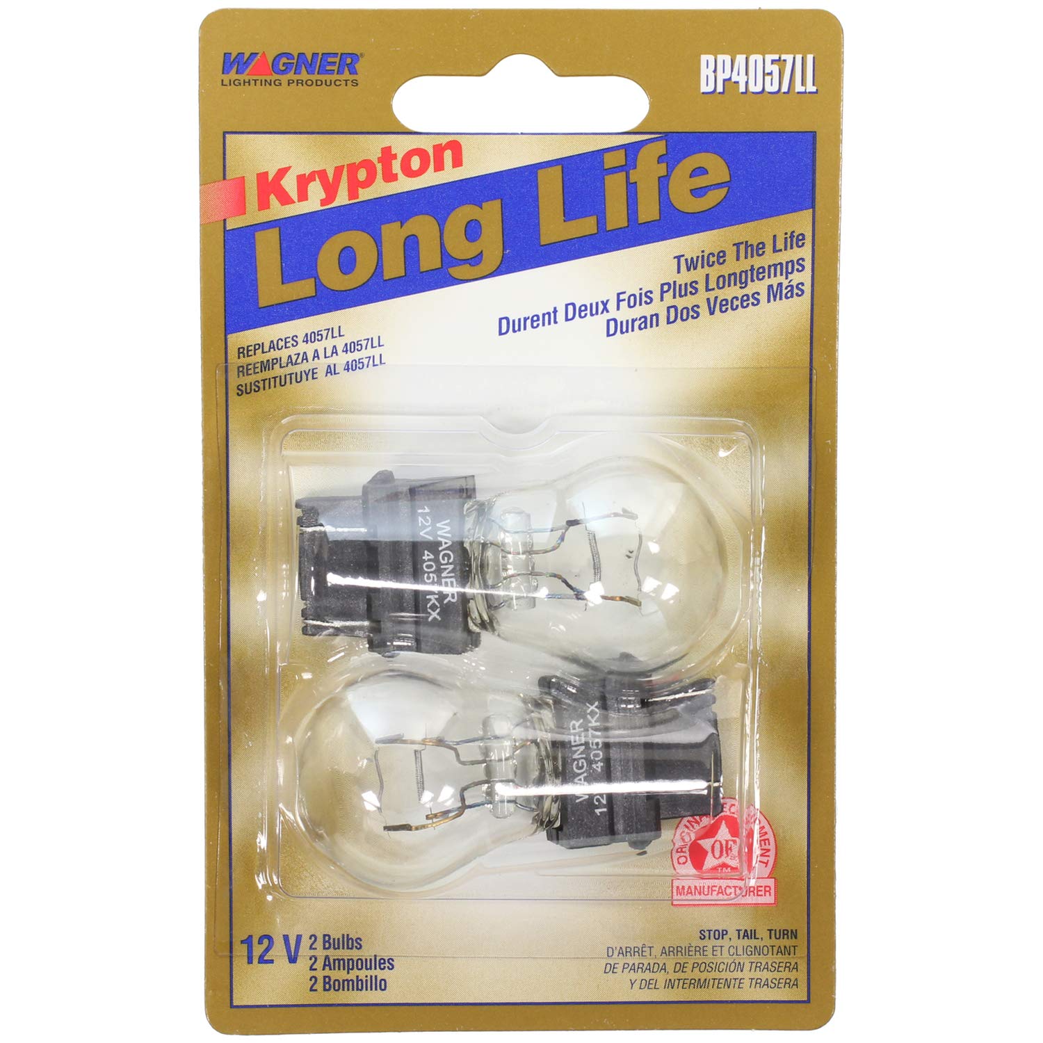 Wagner Lighting BP4057LL Long Life Multi-Purpose Light Bulb Card of 2