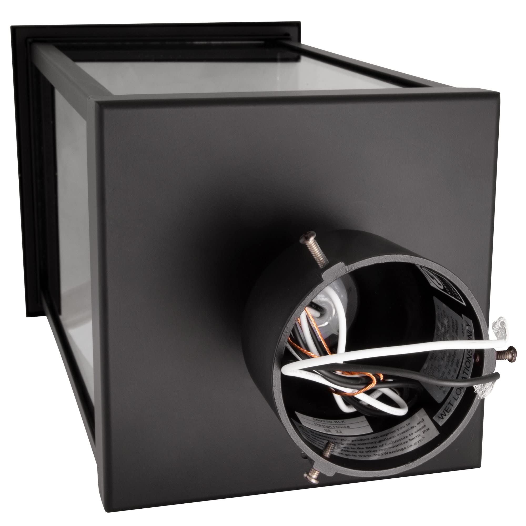 Design House Mayfield Outdoor Post Top Light With 3-Inch Pier Base Mount Fitter  Black  590299
