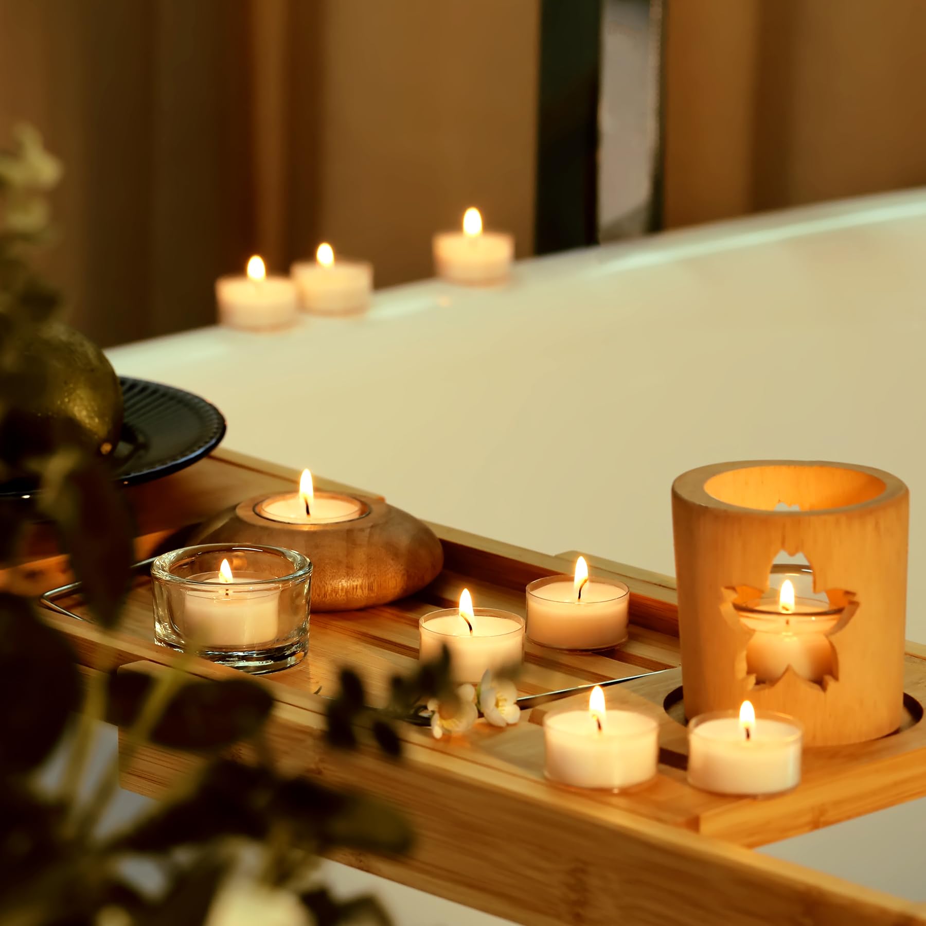 Home Lights Tea Light Candles, 200 Pack, Unscented Paraffin Wax, 4-4.5 Hrs Burn Time, Clear Cup, Ideal for Weddings & Home Decor