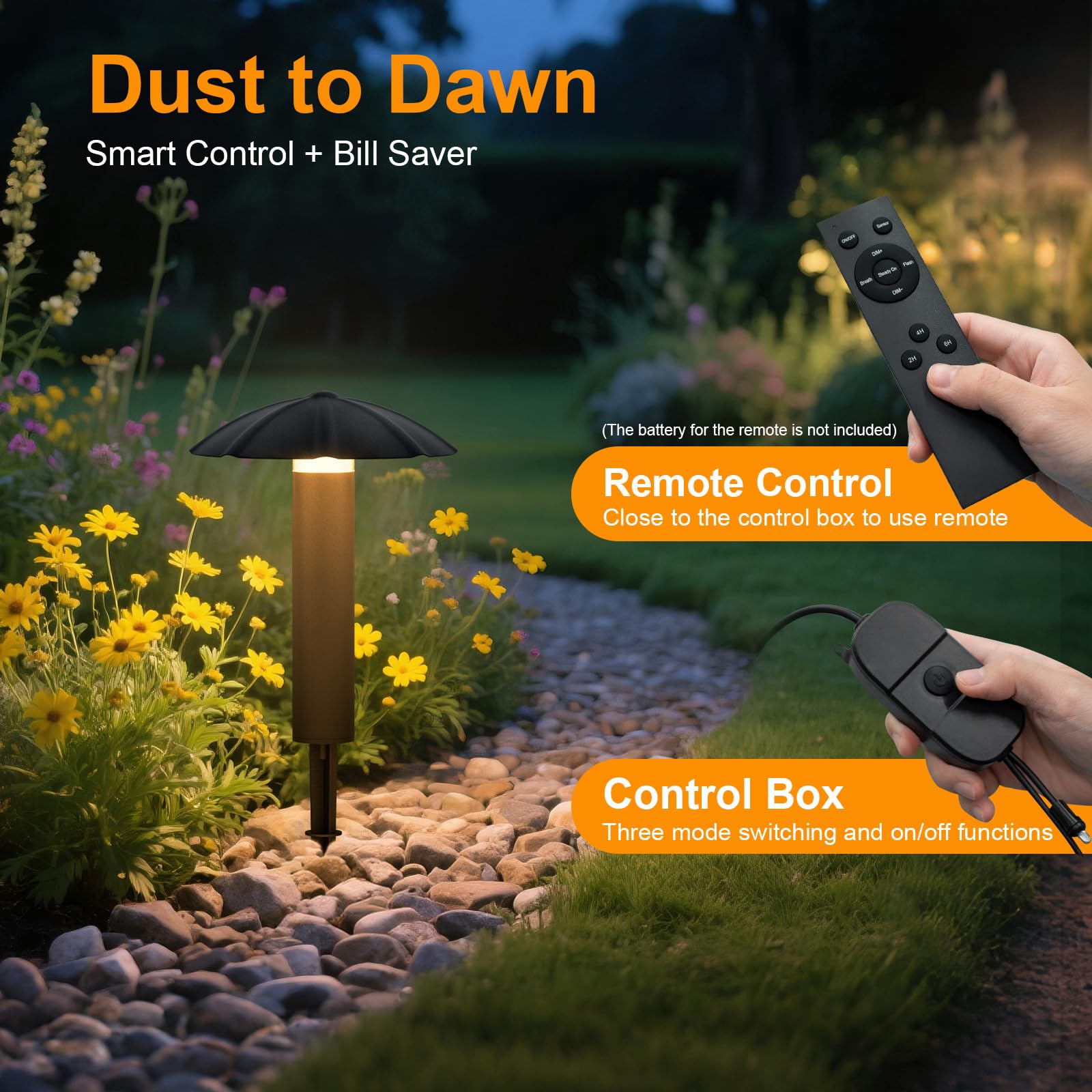 Low Voltage Landscape Lighting Kit: 8-Pack All-In-One-Set Easy Setup - Dusk To Dawn Auto On/Off &Timer - 3W Outdoor Waterproof Metal Pathway Lights For Garden Yard Walkway Driveway