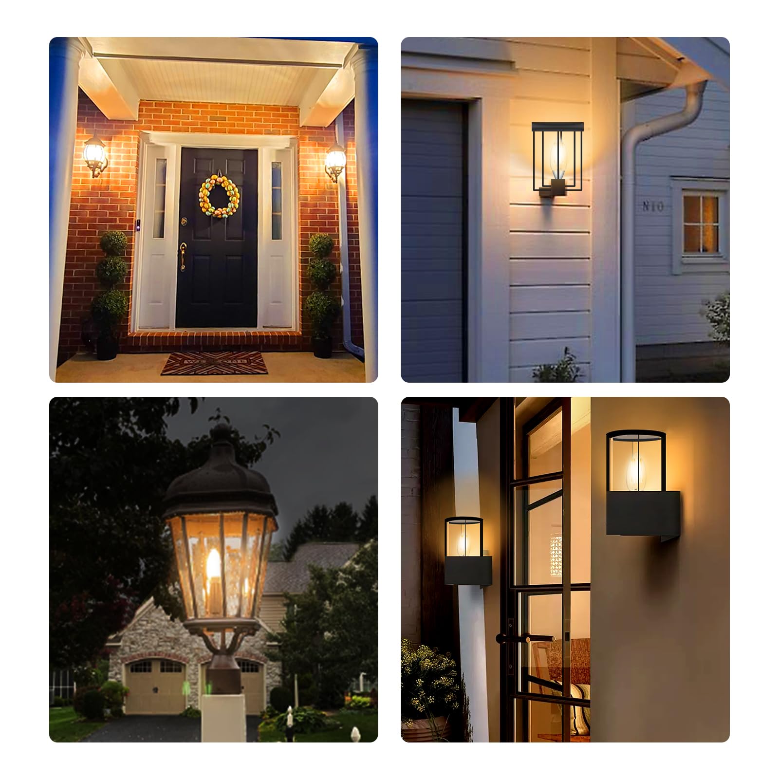 Eastiya Dusk to Dawn Outdoor LED Light Bulb, 5W (40W Equivalent), E12 Base, Soft White, Auto On/Off, 6 Pack