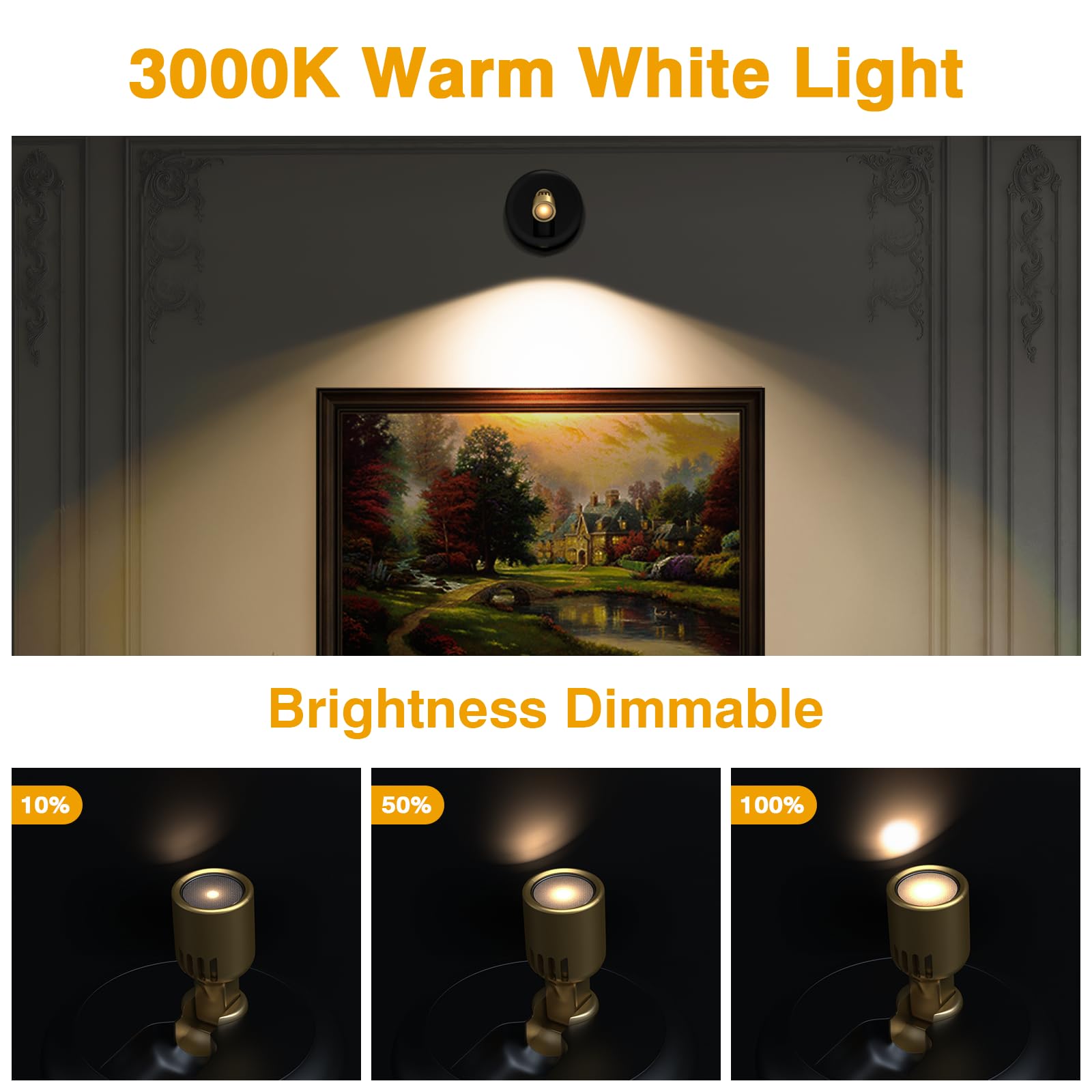 Wireless Spotlight Indoor,Battery Operated Wall Accent Lighting,Led Puck Lights With Remote,Plants Light/Uplighting,Stick On Dis