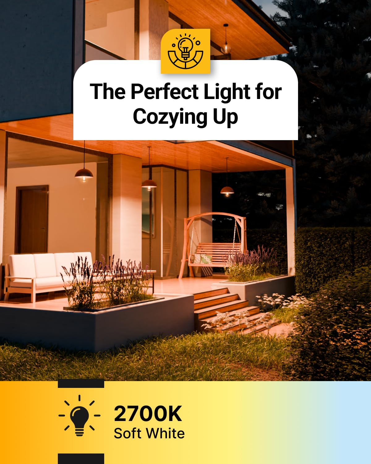Sunco Dusk To Dawn Led Outdoor Lights Bulb, St64 Edison Style Automatic Light Sensing Bulbs, 800 Lm, 7W (60W Equivalent), 2700K