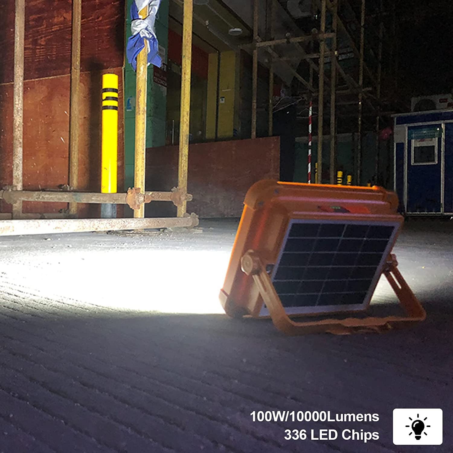 CosyEasy Portable LED Work Solar Light (High Light)150W 19200mAh 15000 LM with Stepless Brightness Job Site Battery Rechargeable