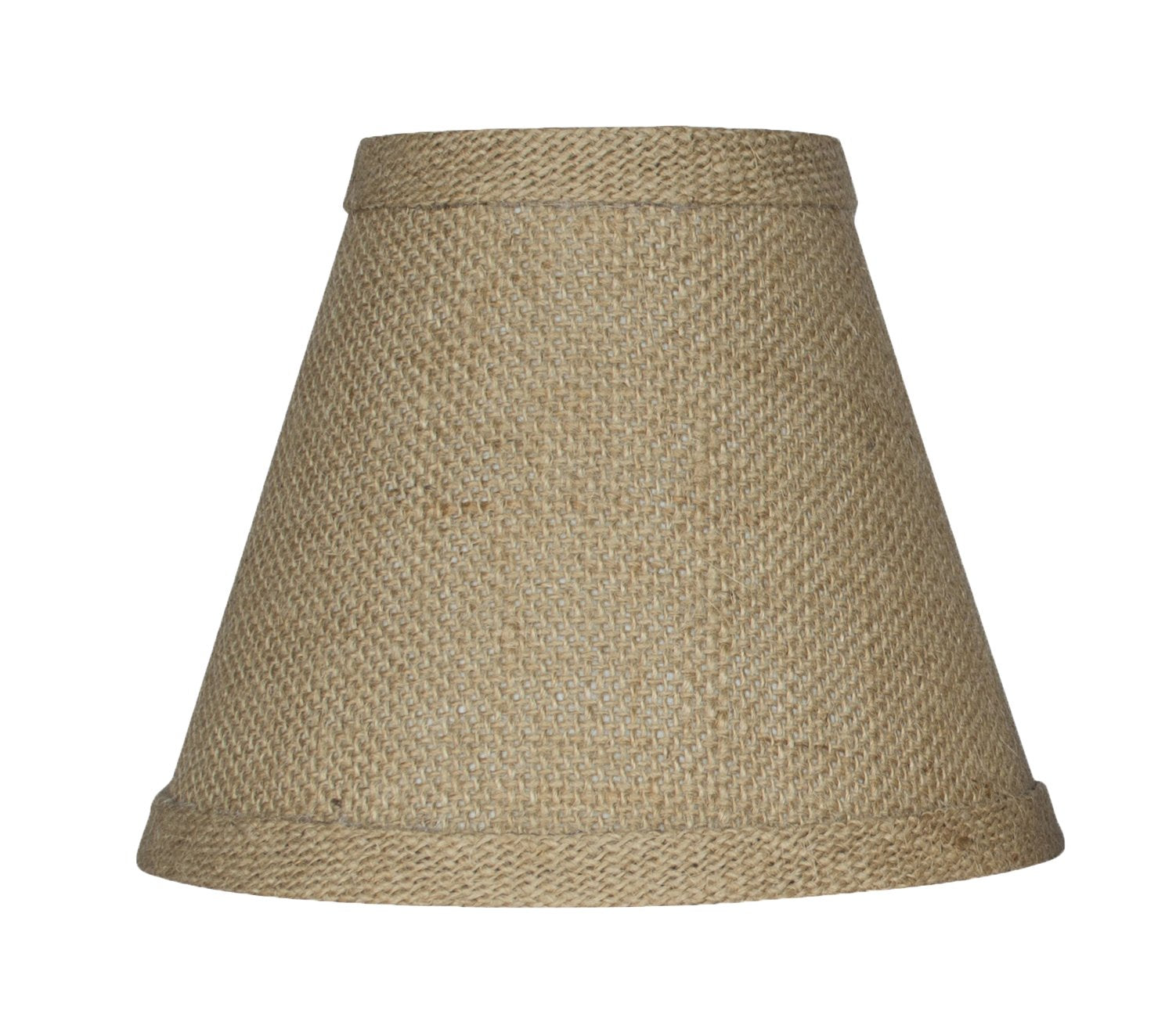 Urbanest Chandelier Lamp Shade, Hardback Burlap, Clip On, 6 Inch, Set of 5