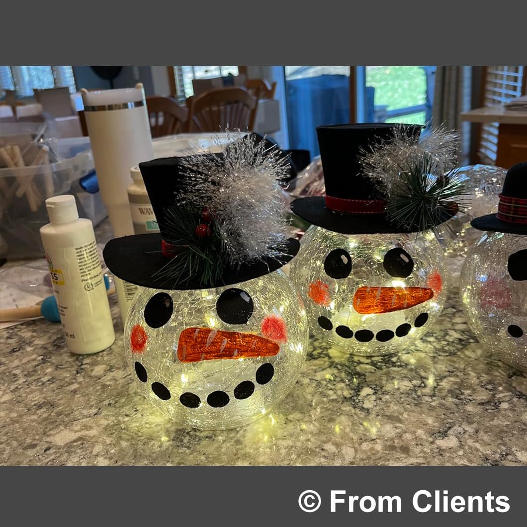 Kaowod  le Globe Led Lamp - 8 Inch Gold Mercury Glass Ball Light For Indoor Christmas Decoration, Clear Battery Operated Night Light