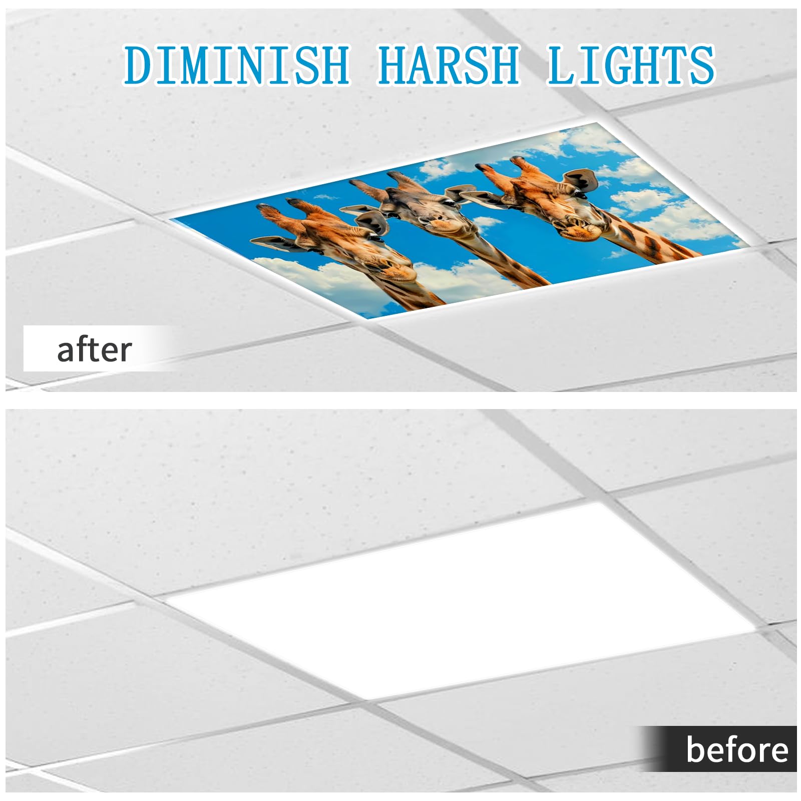 Scwisoas 4 Pack Fluorescent Light Covers For Ceiling Lights Classroom Office Magnetic Light Covers Light Diffusers For Home Drop