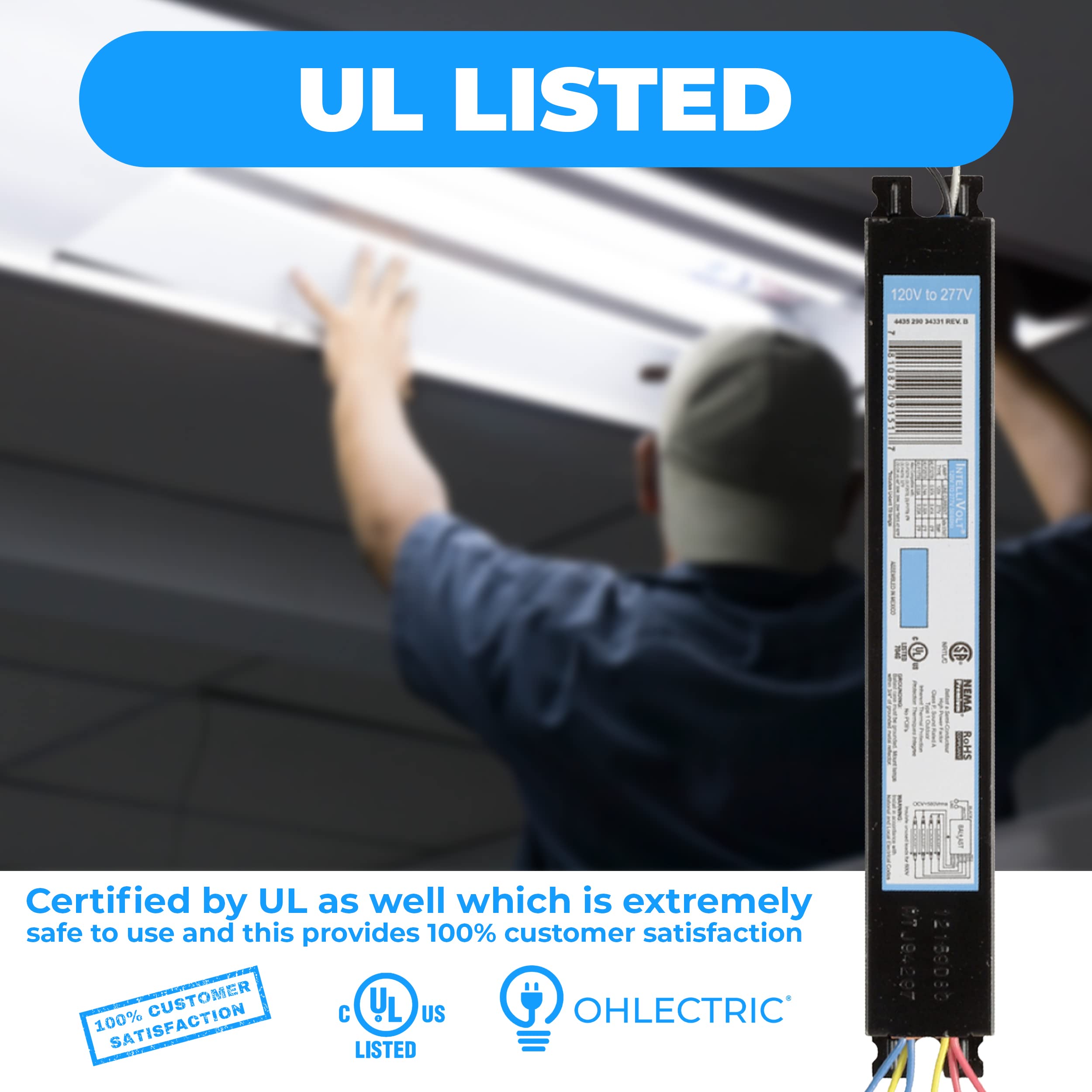 10 Pack - Replacement For Icn-4P32-Sc 3 & 4 Lamp T8 Fluorescent Electronic Ballast - 120-277 Volt - Instant Start - Ul Approved