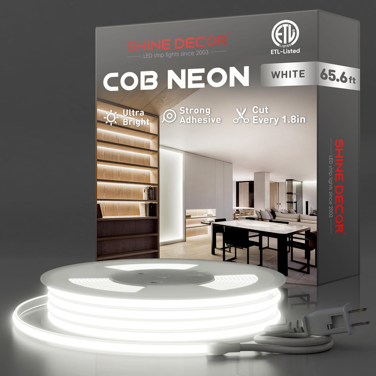 Cb2 Rope Light Shine Decor Cob Led Rope Light Ac 120V 800Lm Ultra Bright Ip65 Waterpr ...
