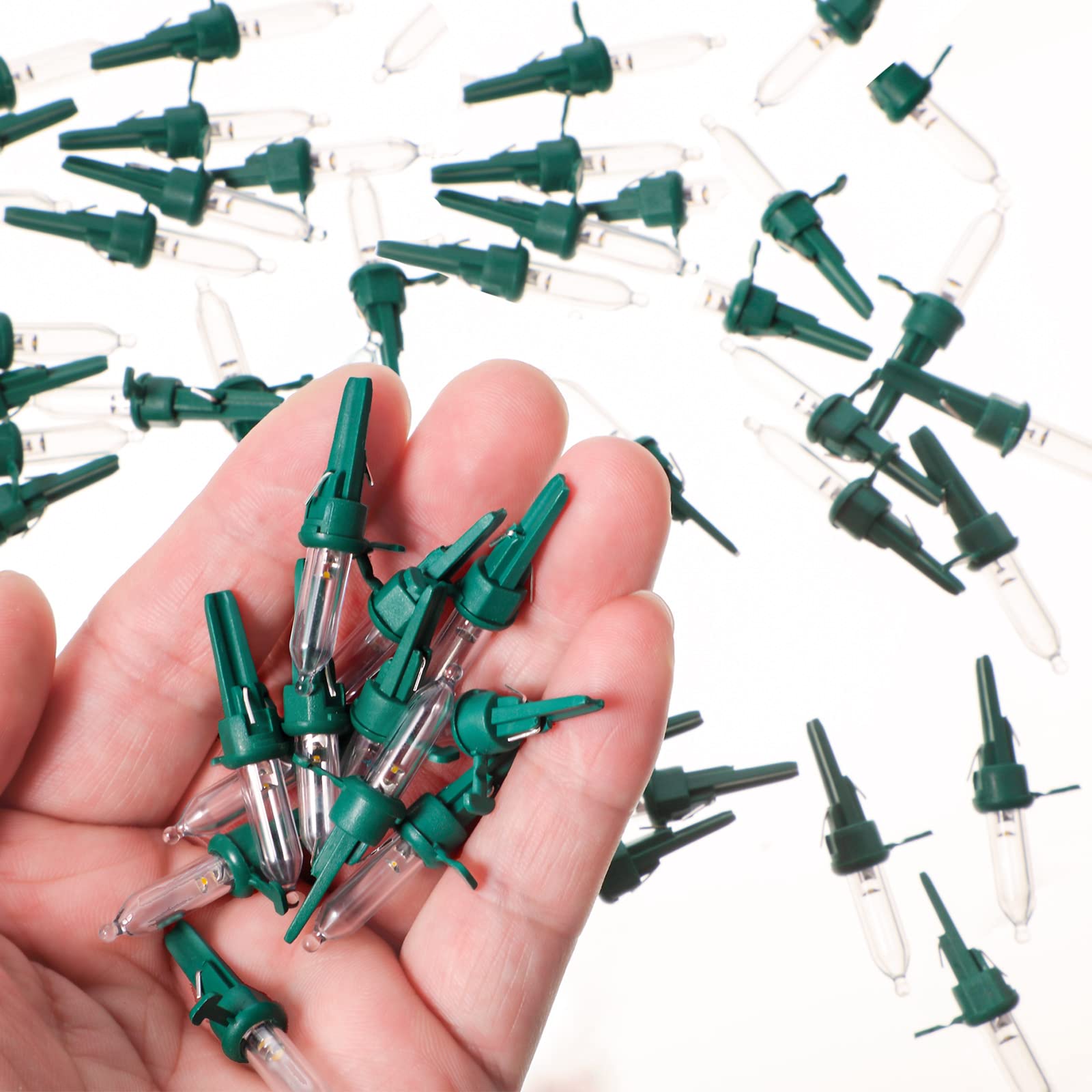 Honoson 60 Pieces Led Replacement Christmas Bulb 3V Waterproof Led Lights Bulbs Bulk For Christmas Tree Decorations Xmas Indoor