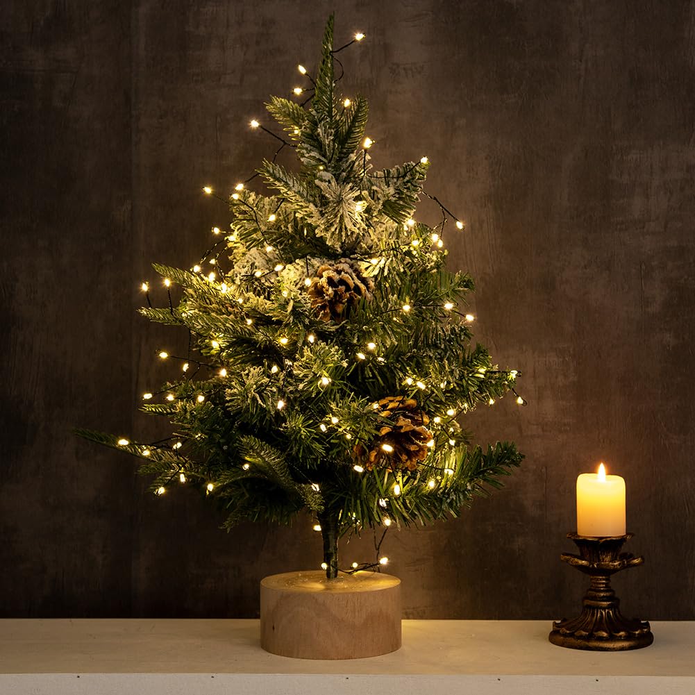 Zeluxdot Firecracker Fairy Lights,10Ft 100Leds Waterproof Twinkle Lights Plug In,Green Wire,Led Light With Remote 8 Modes For In