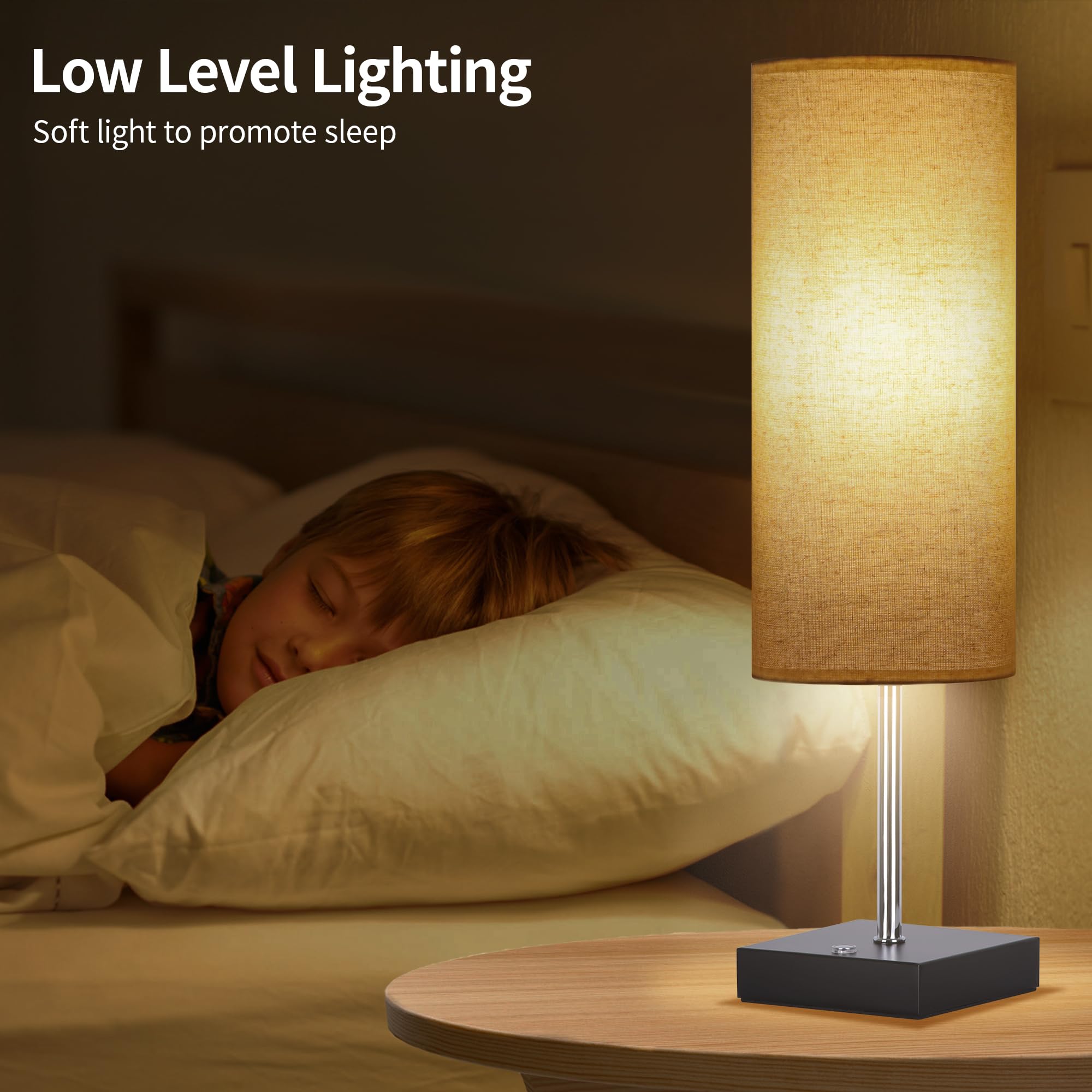 AVV Cordless Table Lamp, 5000mAh Battery, Touch Control, 18 Inch, Beige, Model RD-BTL4W-001