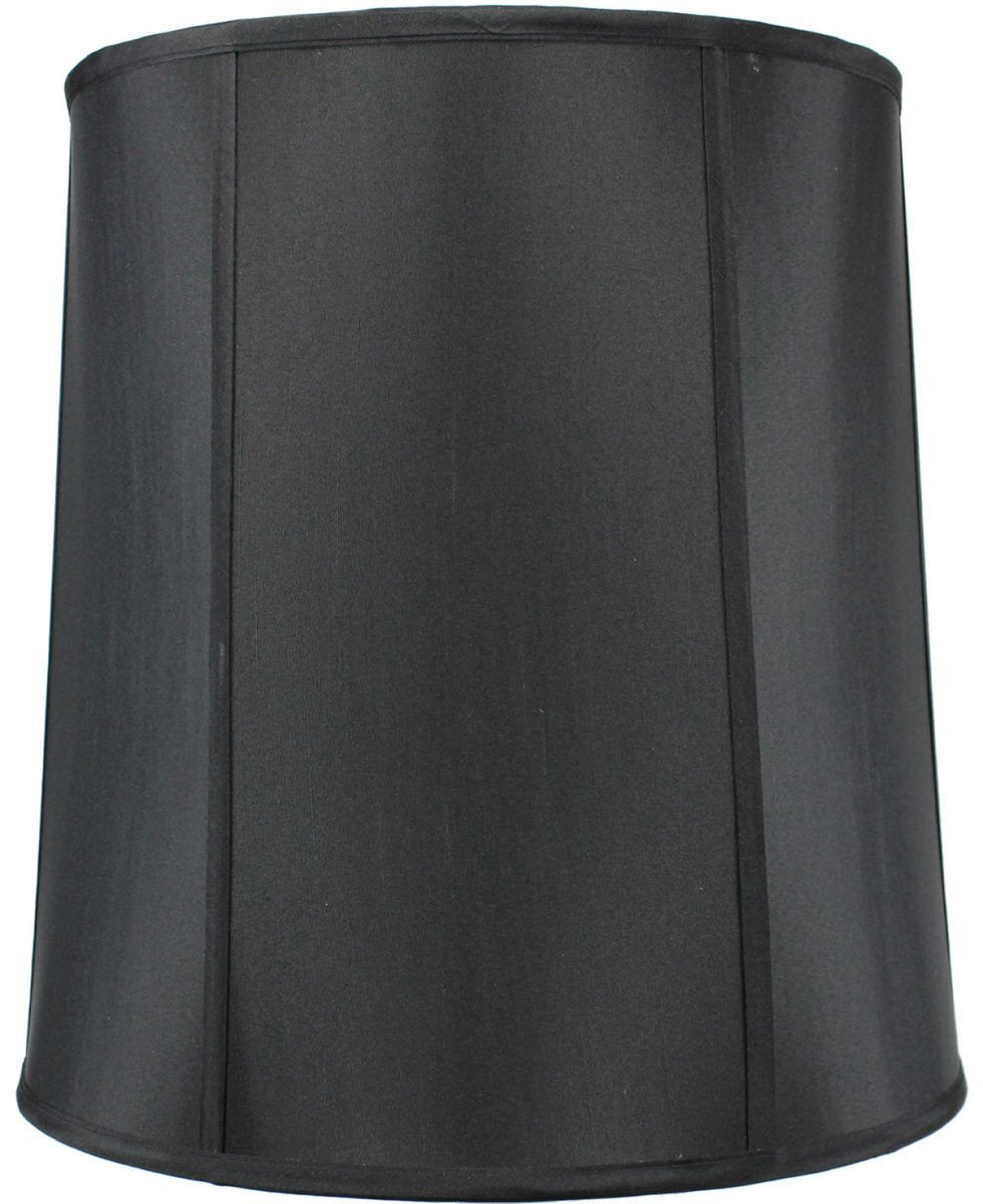 14x16x17 Black Shantung Lampshade with Brass Spider fitter - Perfect for table and Desk lamps - Large  Black