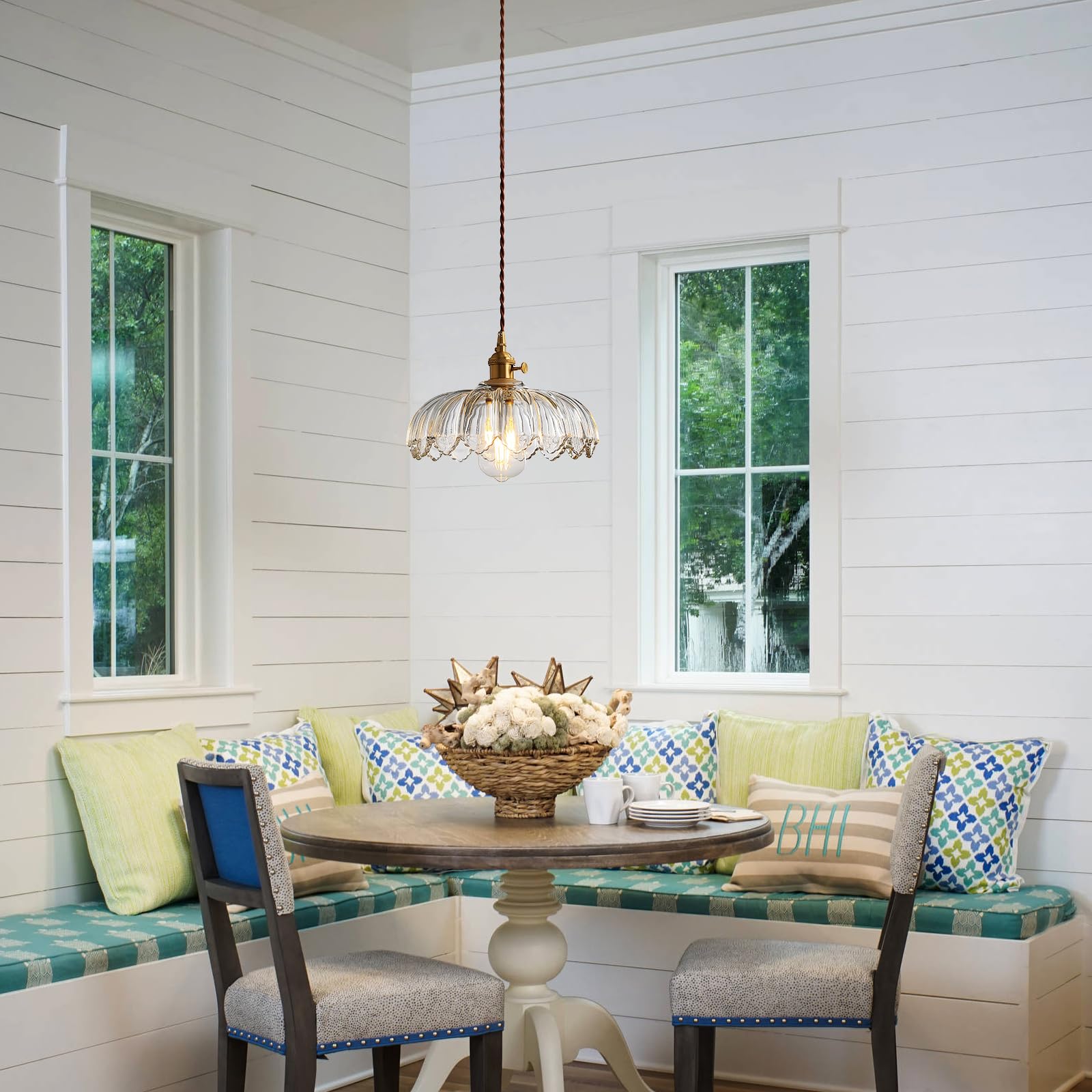 Xzhgcee Plug In Pendant Light Fixtures, Plug In Hanging Light Glass Pendant Light, Pendant Lighting For Kitchen Island, Bedroom,