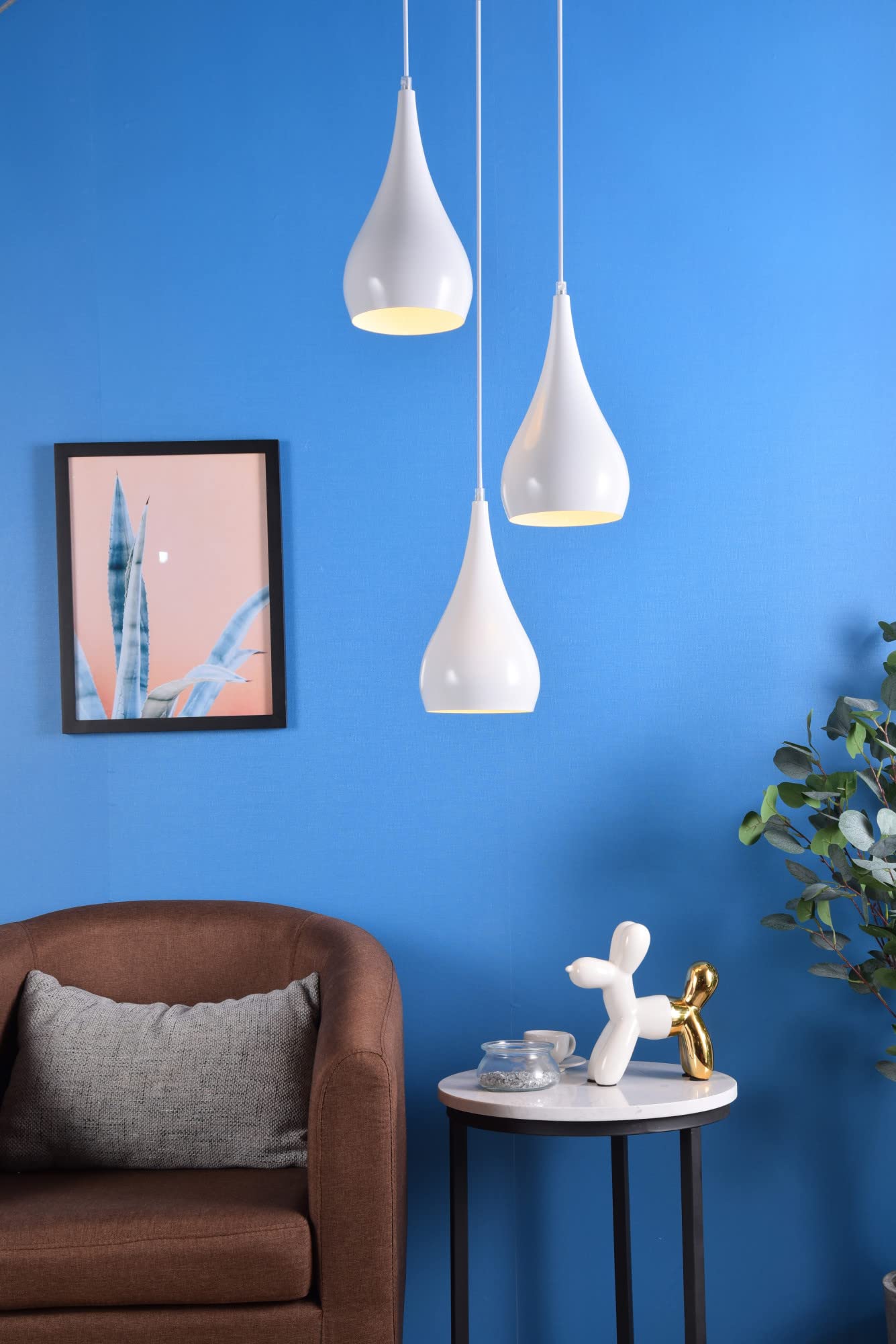 Elegant Lighting LDPD2000 Nora 3 Light 14-1/2'' Wide Multi Light Pendant with Alu  Black