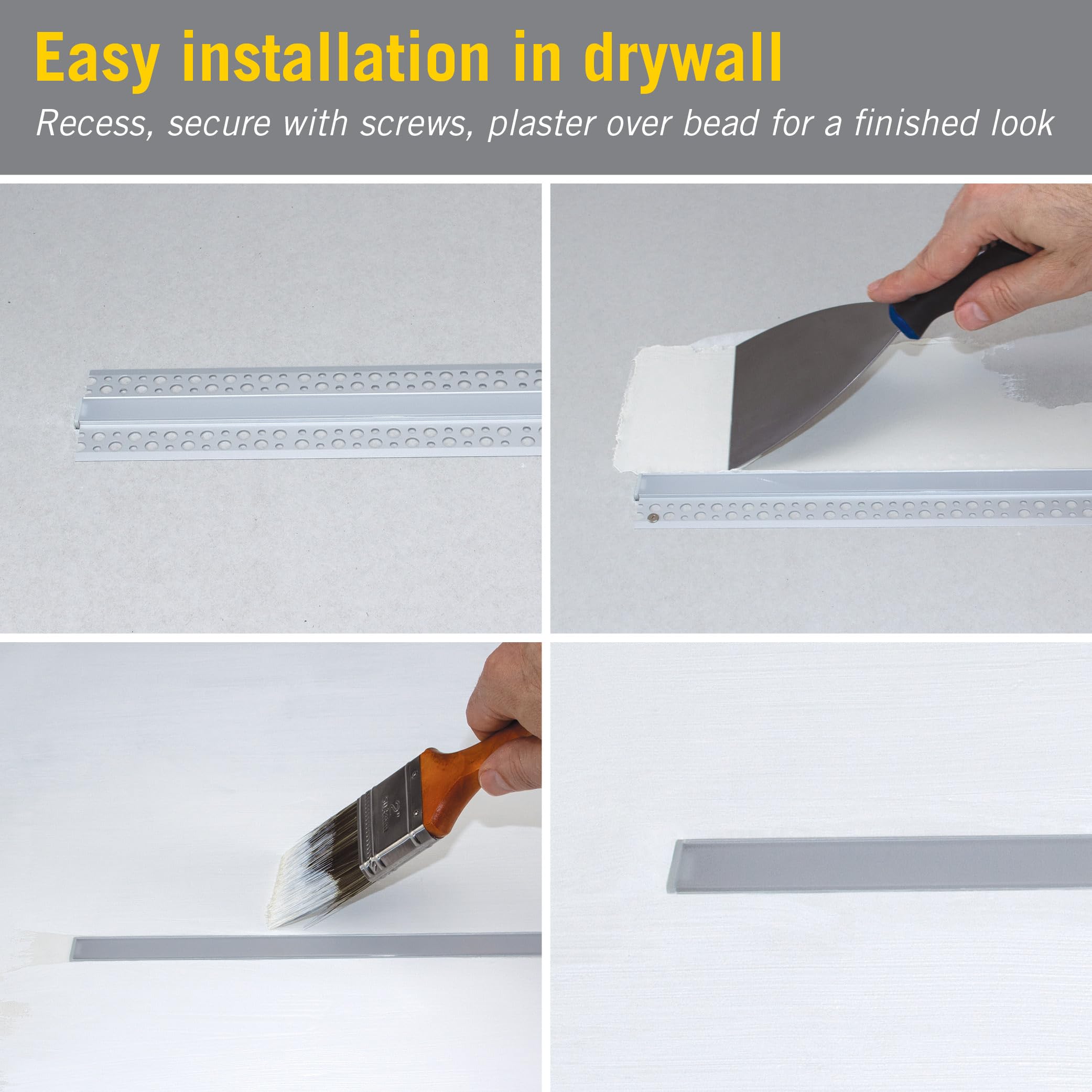 Armacost Lighting Recessed Drywall Mount Led Tape Light Mounting Channel 5-Pack  Silver  960060